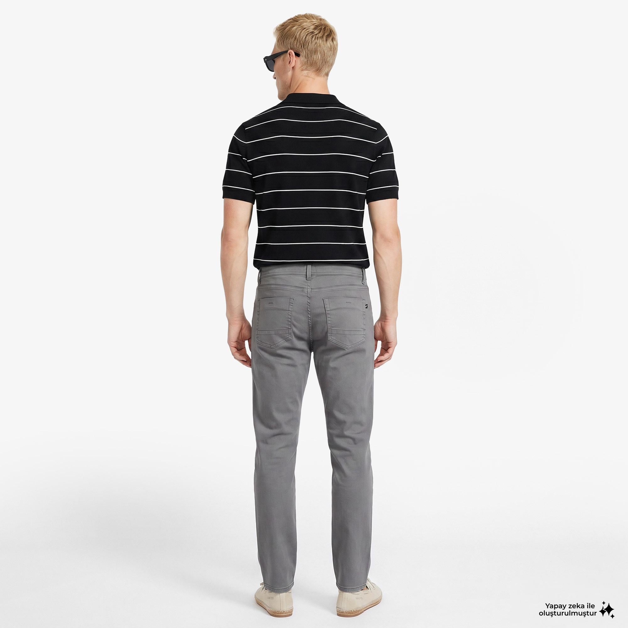Nautica Erkek Gri Slim Fit Pantolon
