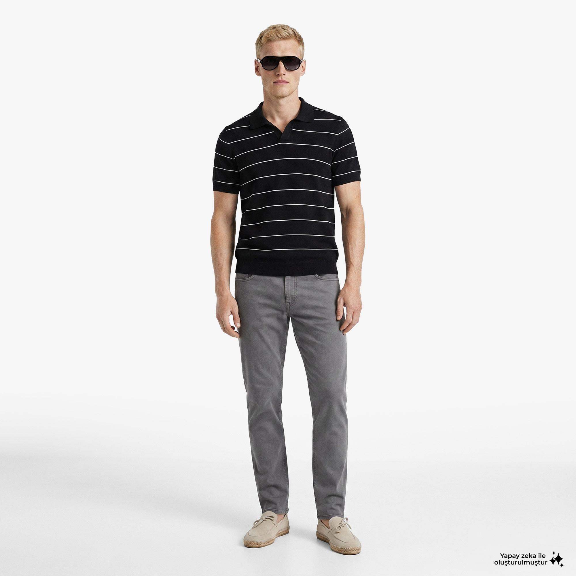 Nautica Erkek Gri Slim Fit Pantolon