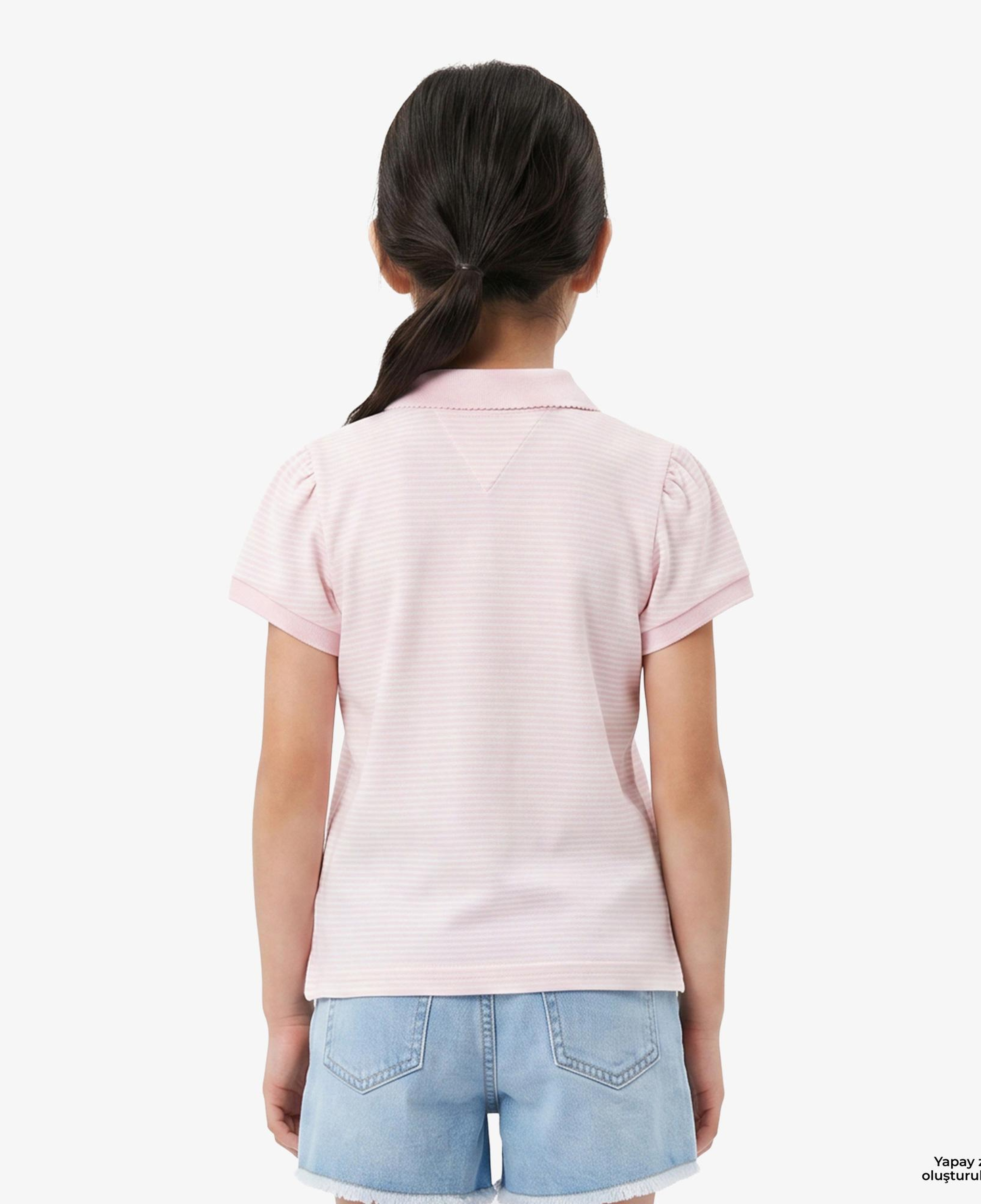 Tommy Hilfiger Little Çocuk Pembe Polo Yaka T-Shirt
