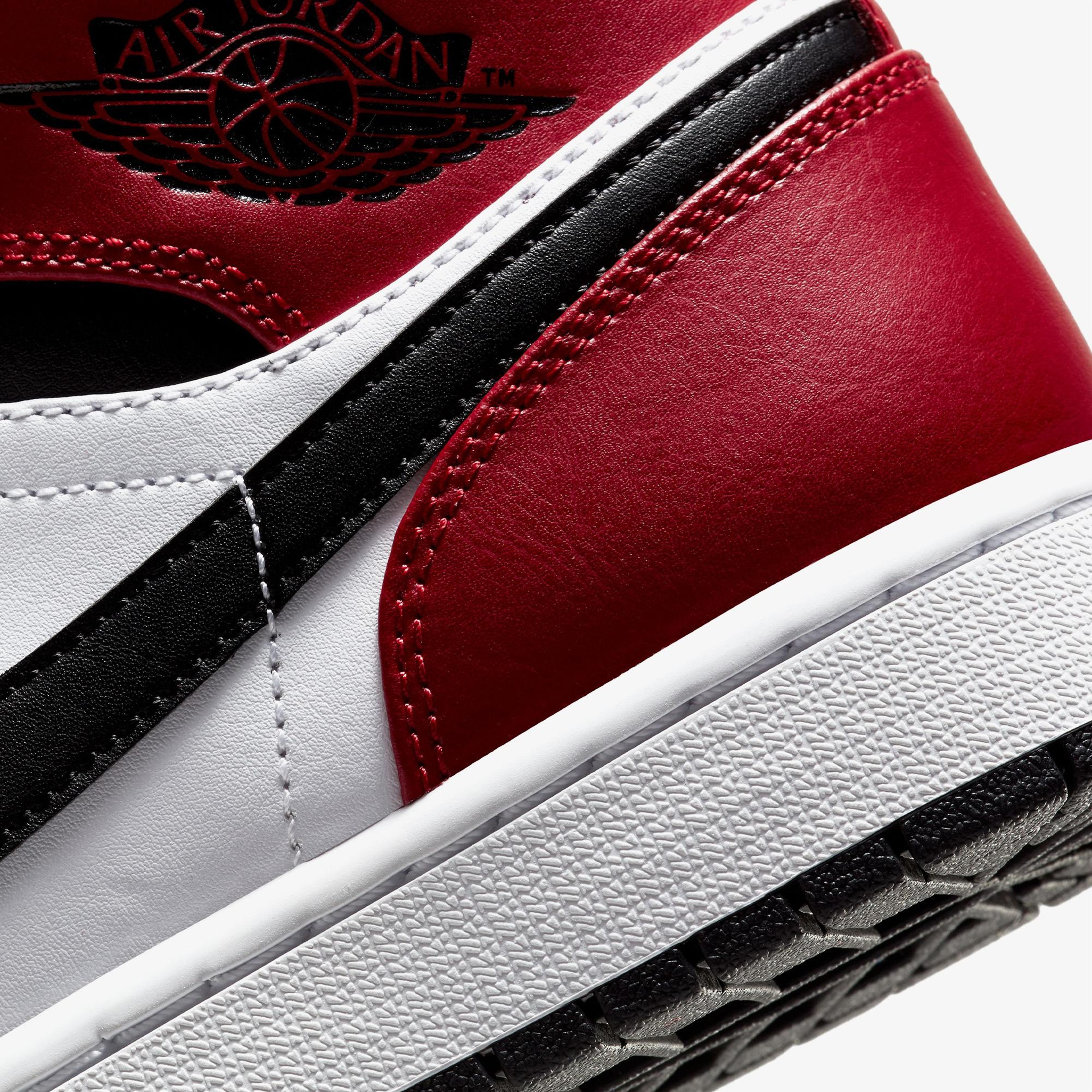 Jordan Air 1 Mid Erkek Kırmızı Spor Ayakkabı