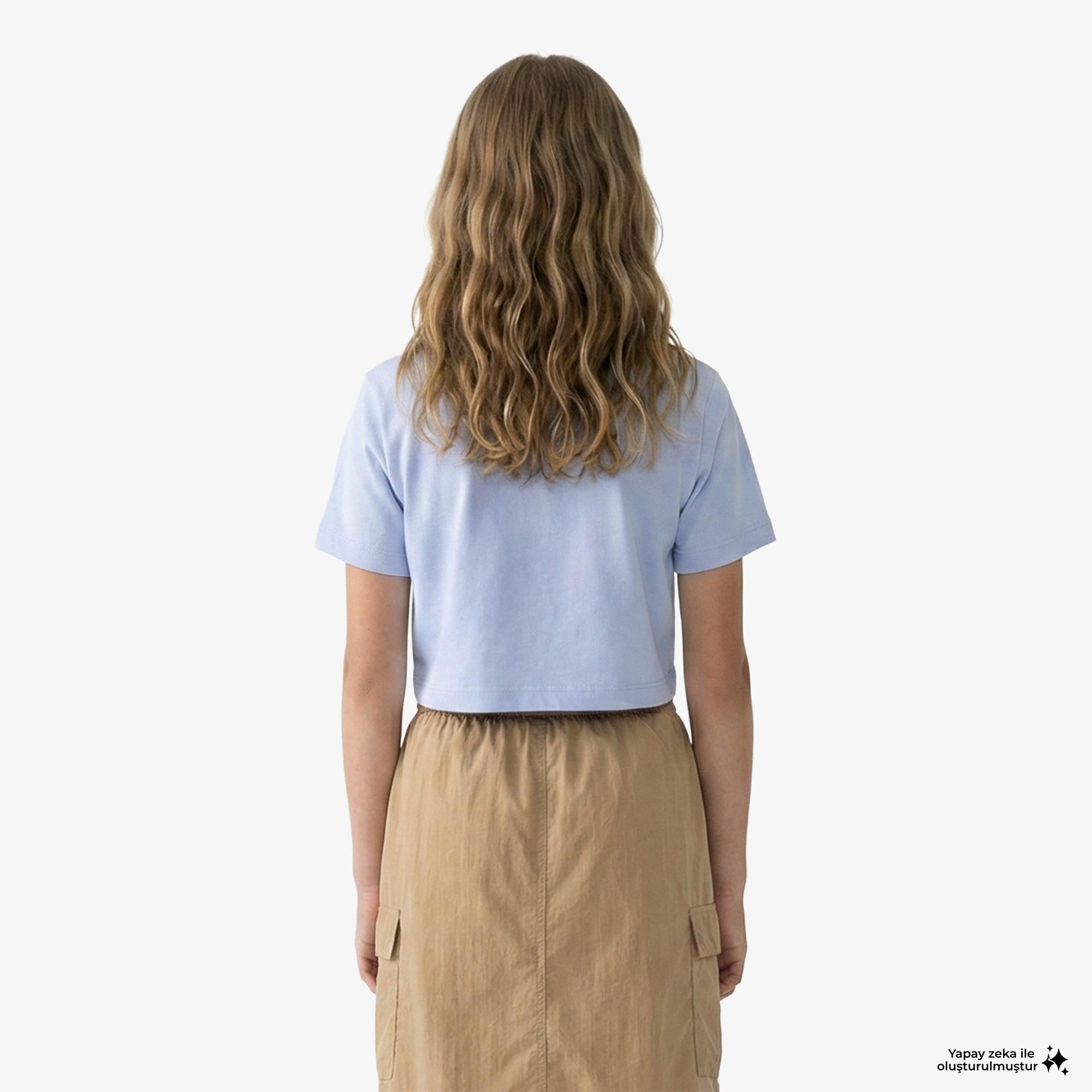 Nike Sportswear Futura Çocuk Lila Crop T-Shirt