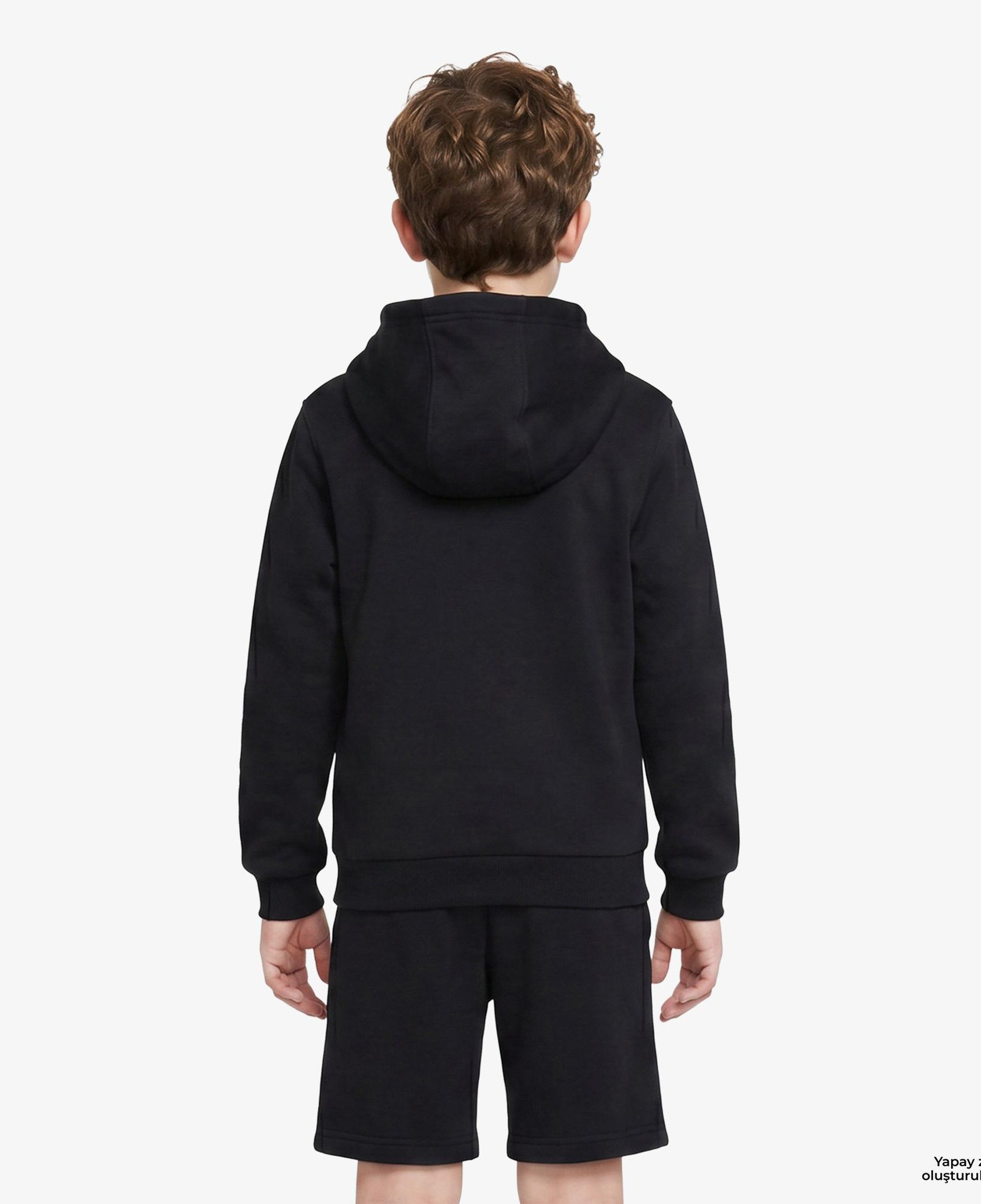 Nike Sportswear Club Fleece Çocuk Siyah Kapüşonlu Hoodie