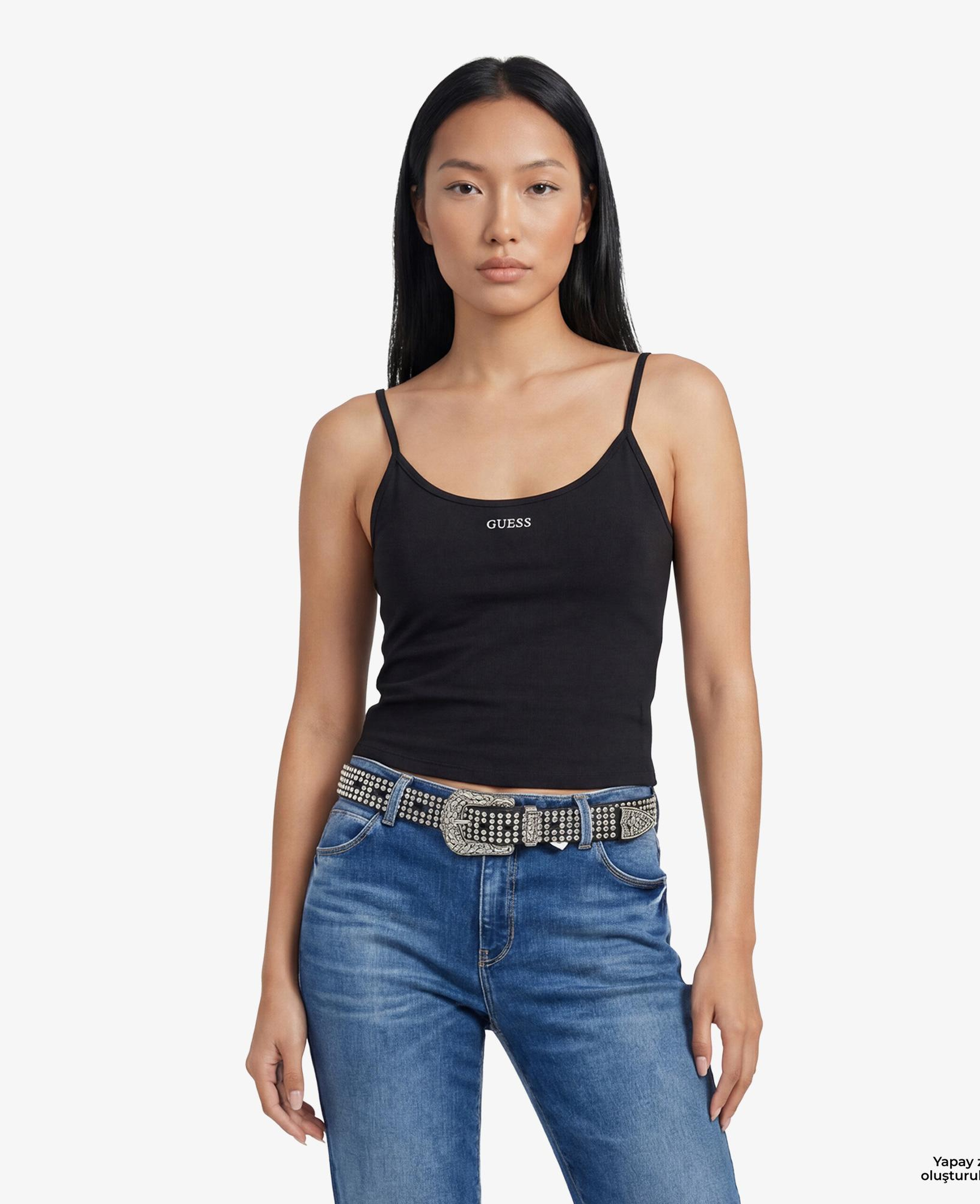 Guess Margot Aktif Kadın Siyah T-Shirt