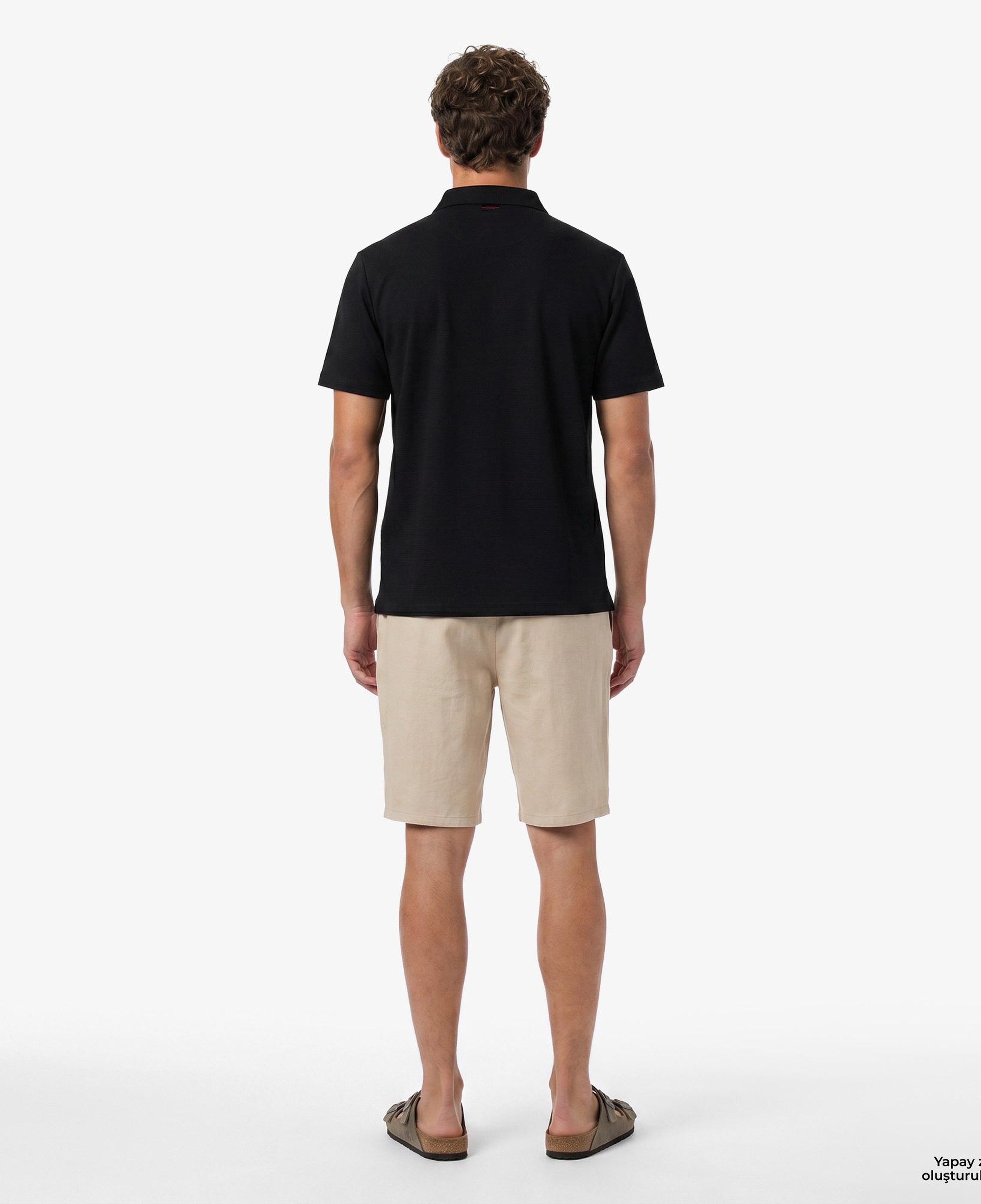 Guess Tech Slim Fit Erkek Siyah Polo