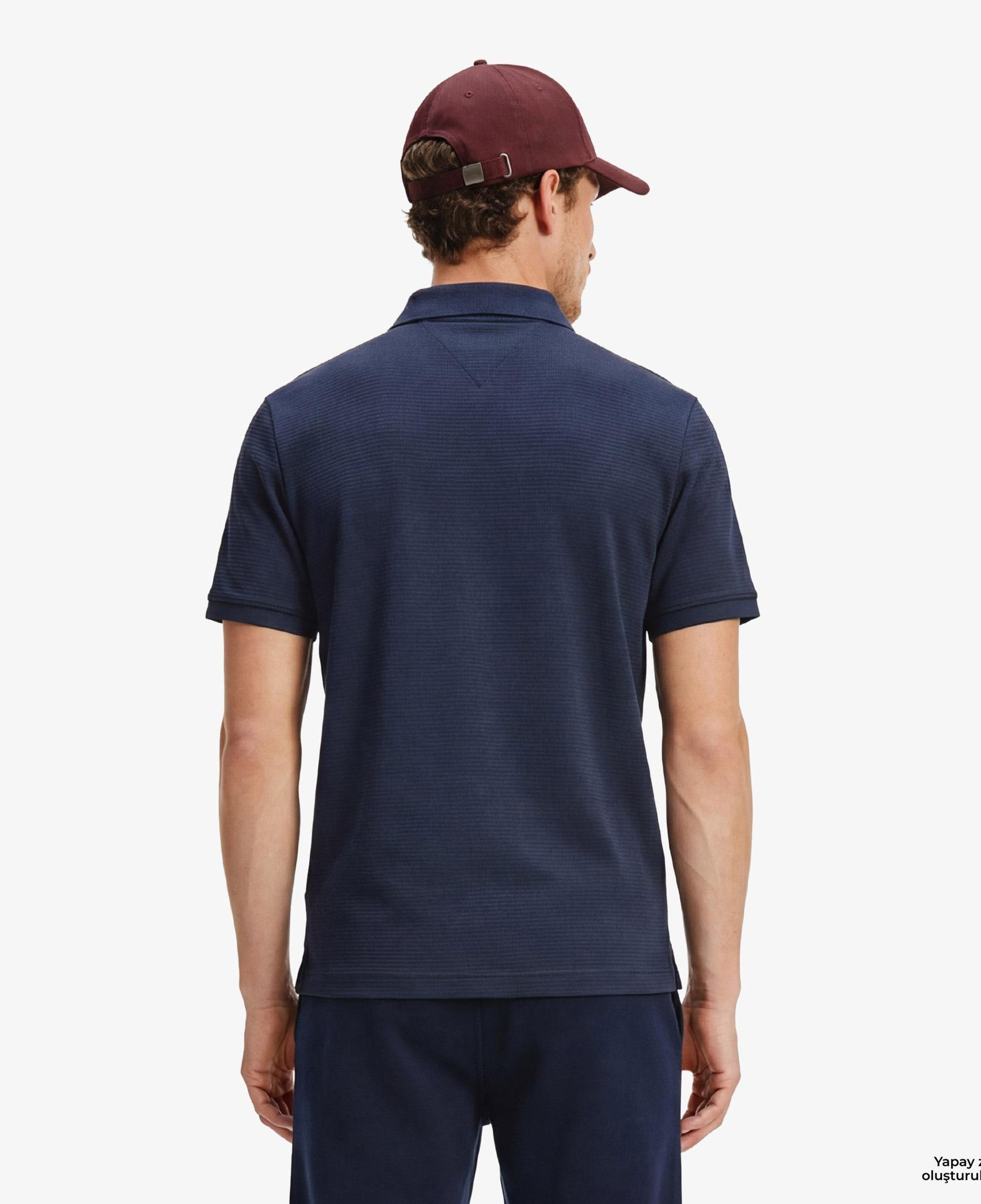Tommy Hilfiger Performance Erkek Lacivert Polo Yaka T-Shirt