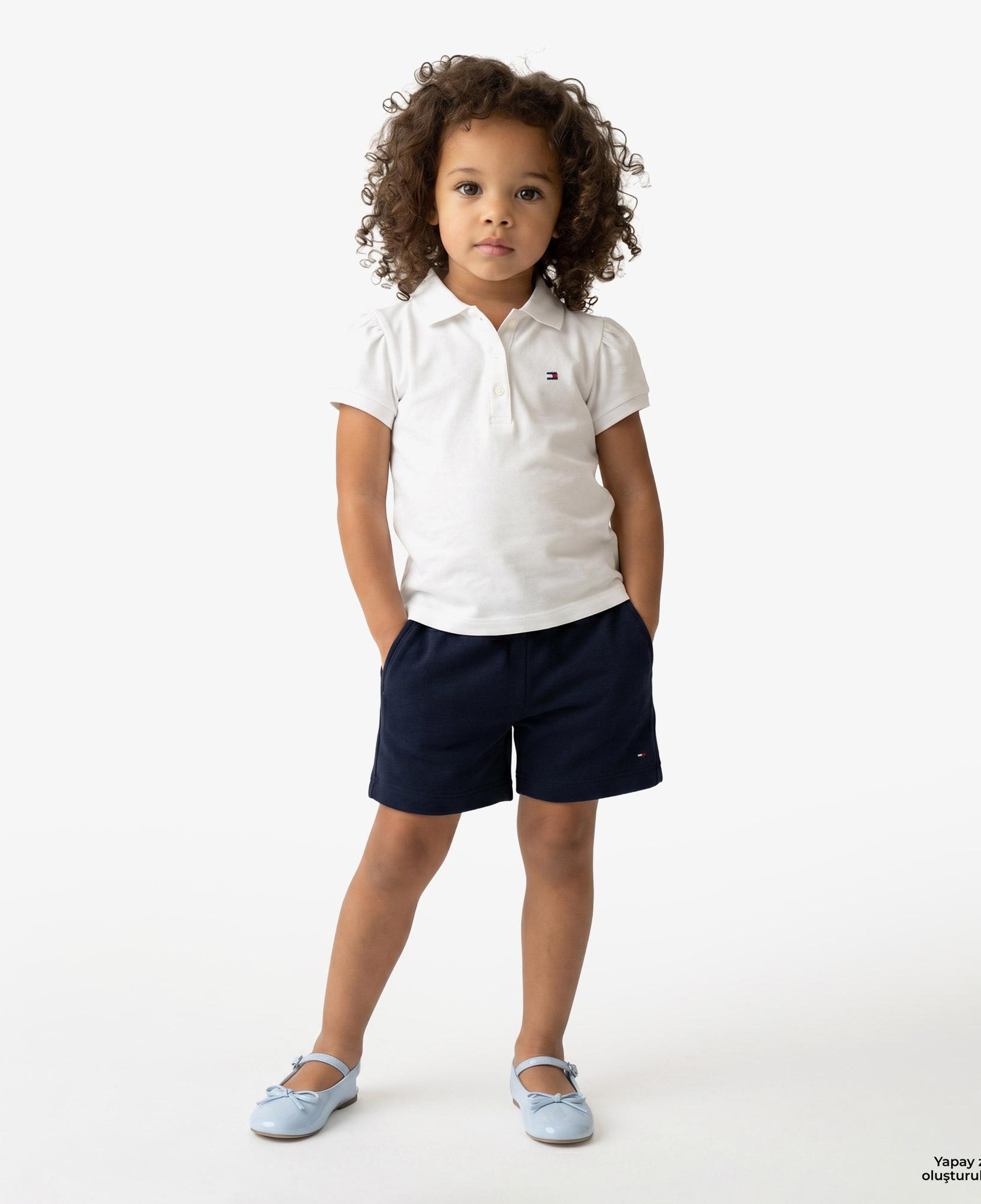 Tommy Hilfiger Little Çocuk Beyaz Polo Yaka T-Shirt