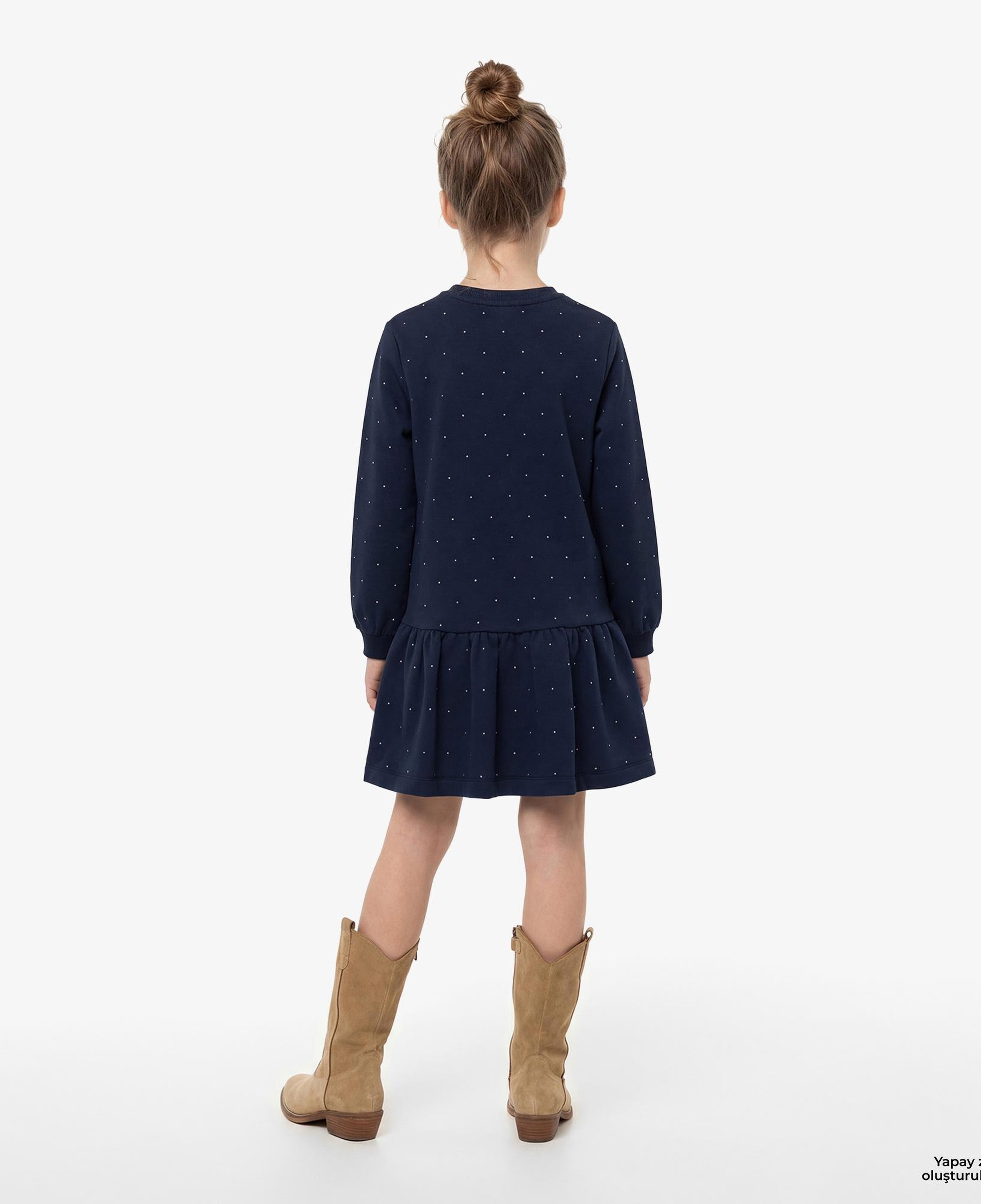 Tommy Hilfiger Festive Çocuk Lacivert Elbise