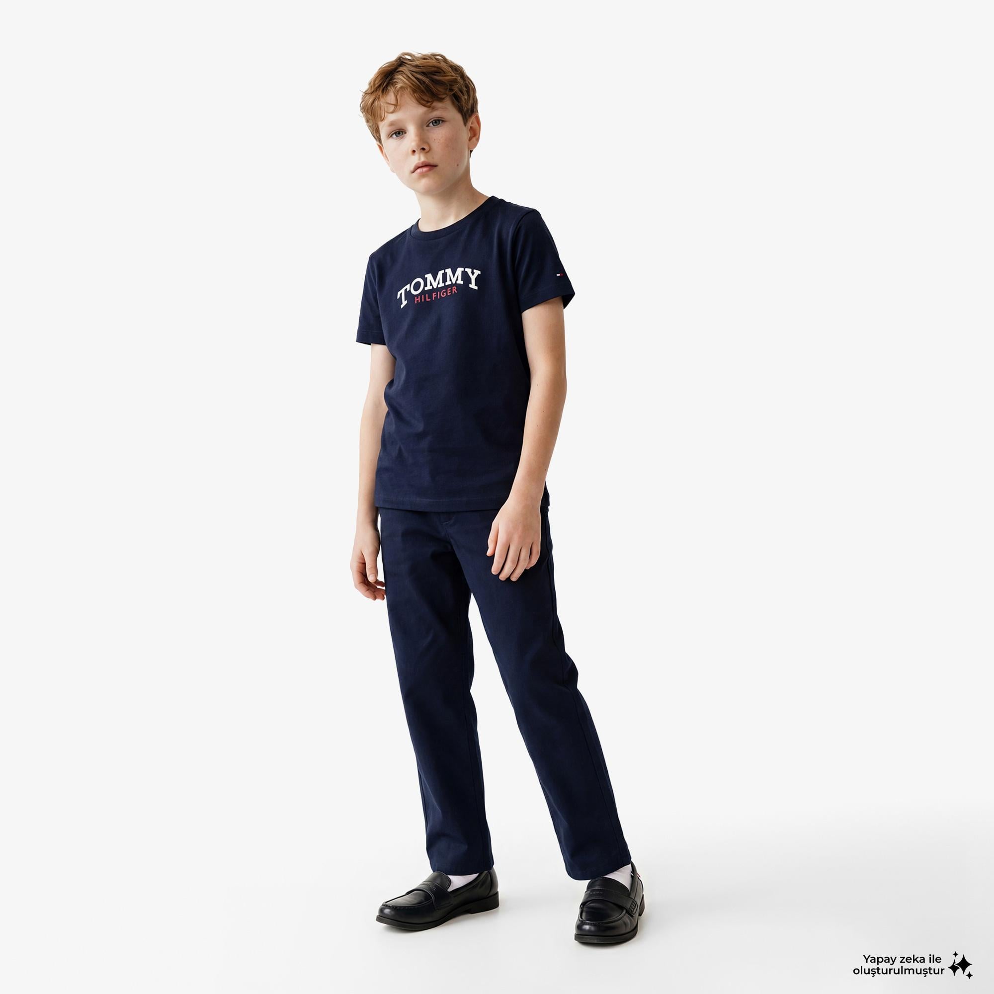 Tommy Hilfiger Graphic Çocuk Lacivert T-Shirt