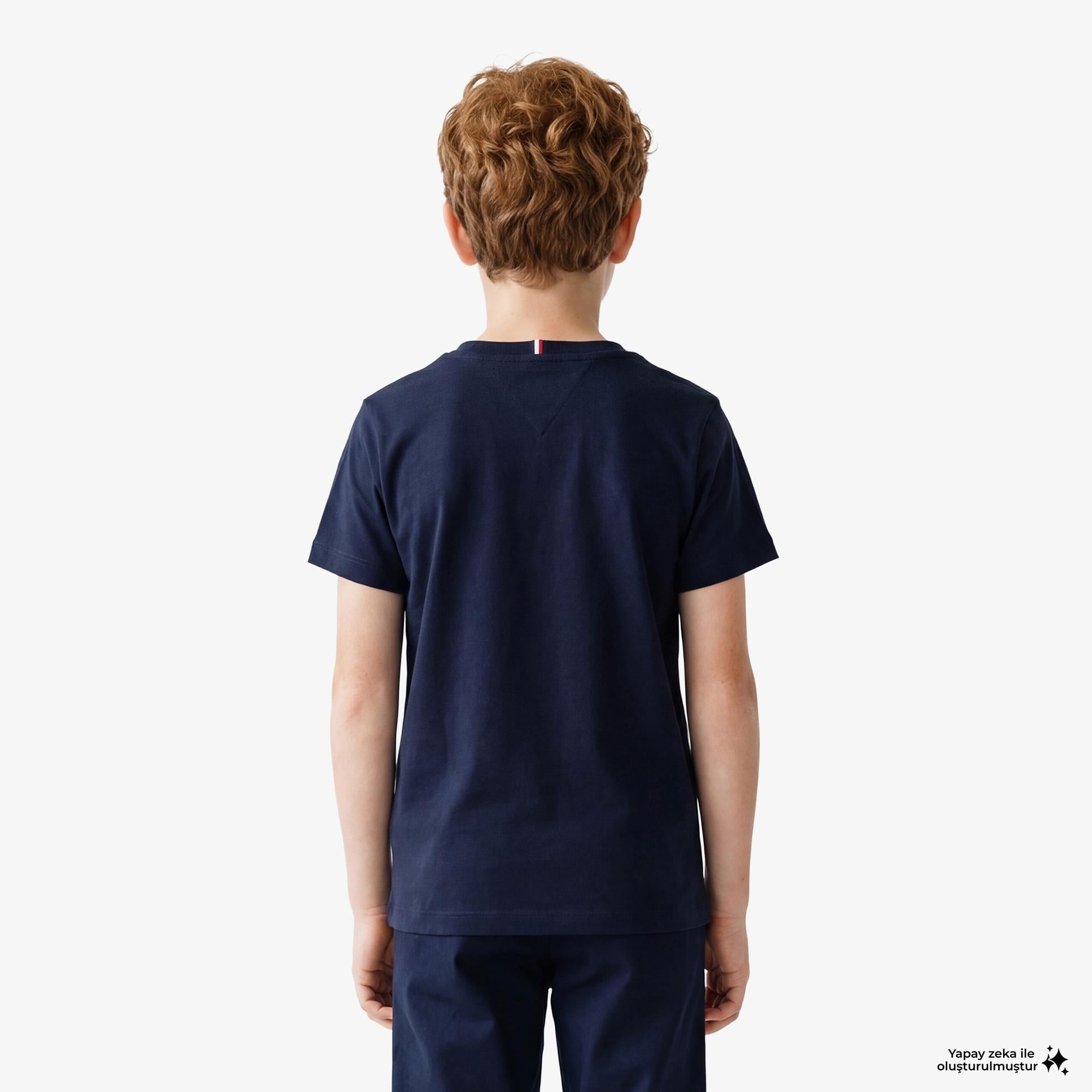 Tommy Hilfiger Graphic Çocuk Lacivert T-Shirt