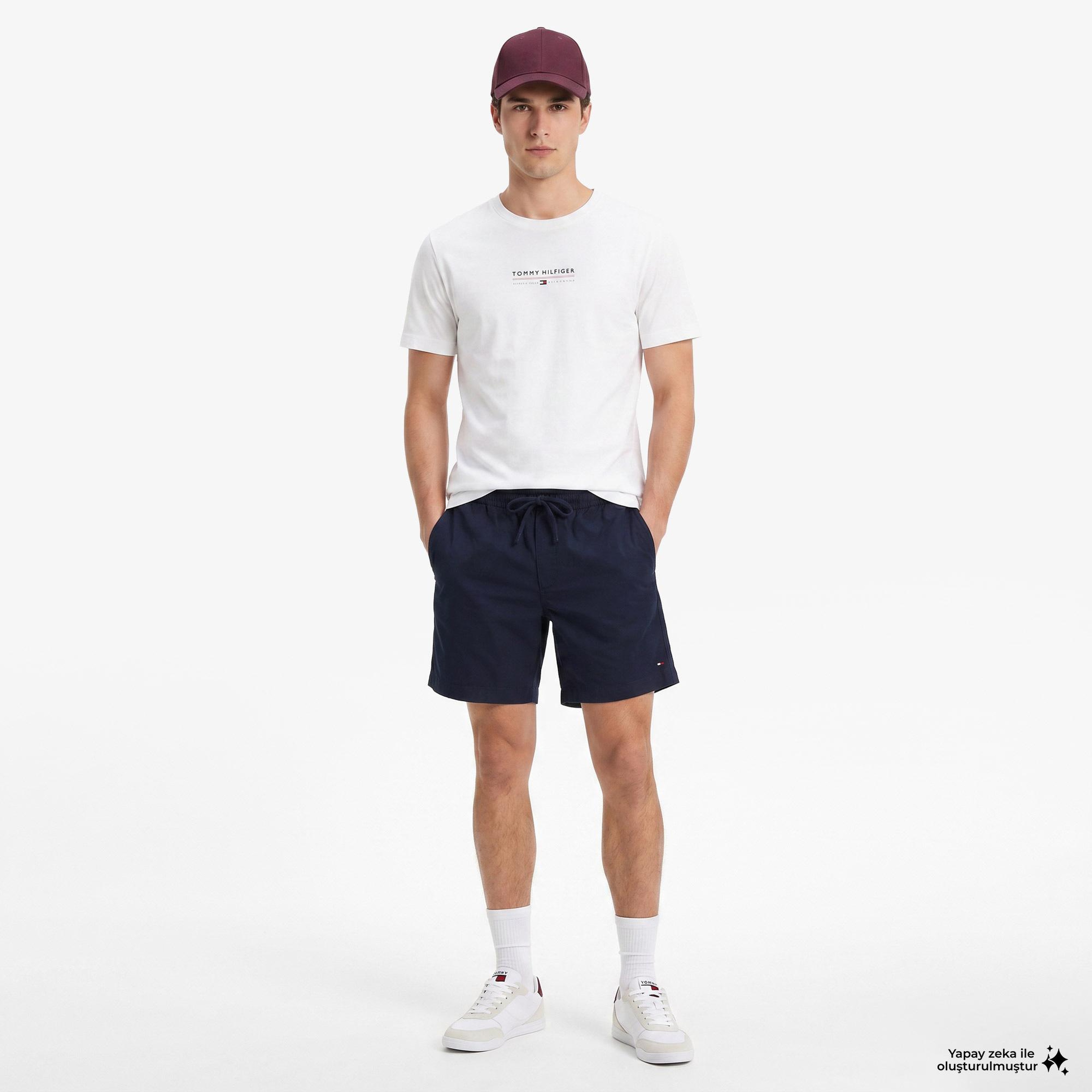 Tommy Hilfiger Brand Love Erkek Beyaz T-Shirt