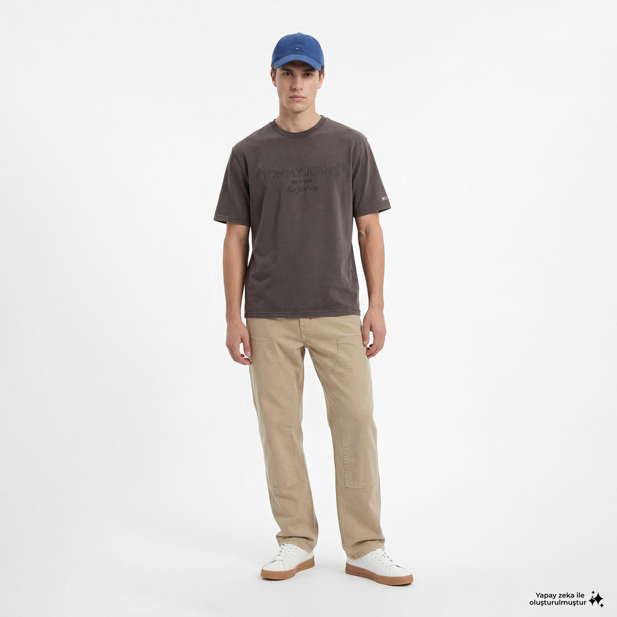 Tommy Hilfiger New Classics Erkek Kahverengi T-Shirt