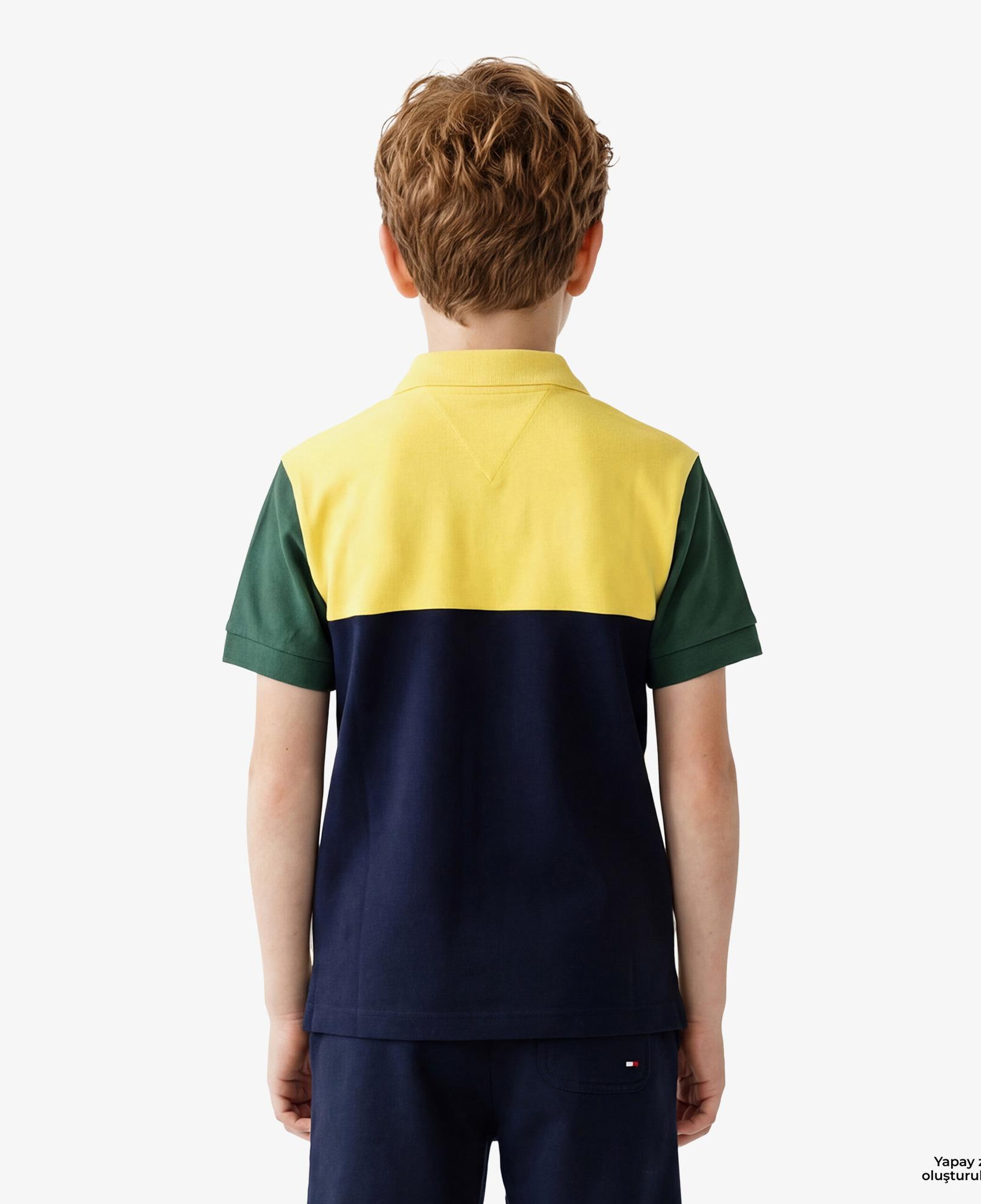 Tommy Hilfiger Flag Çocuk Sarı Polo Yaka T-Shirt