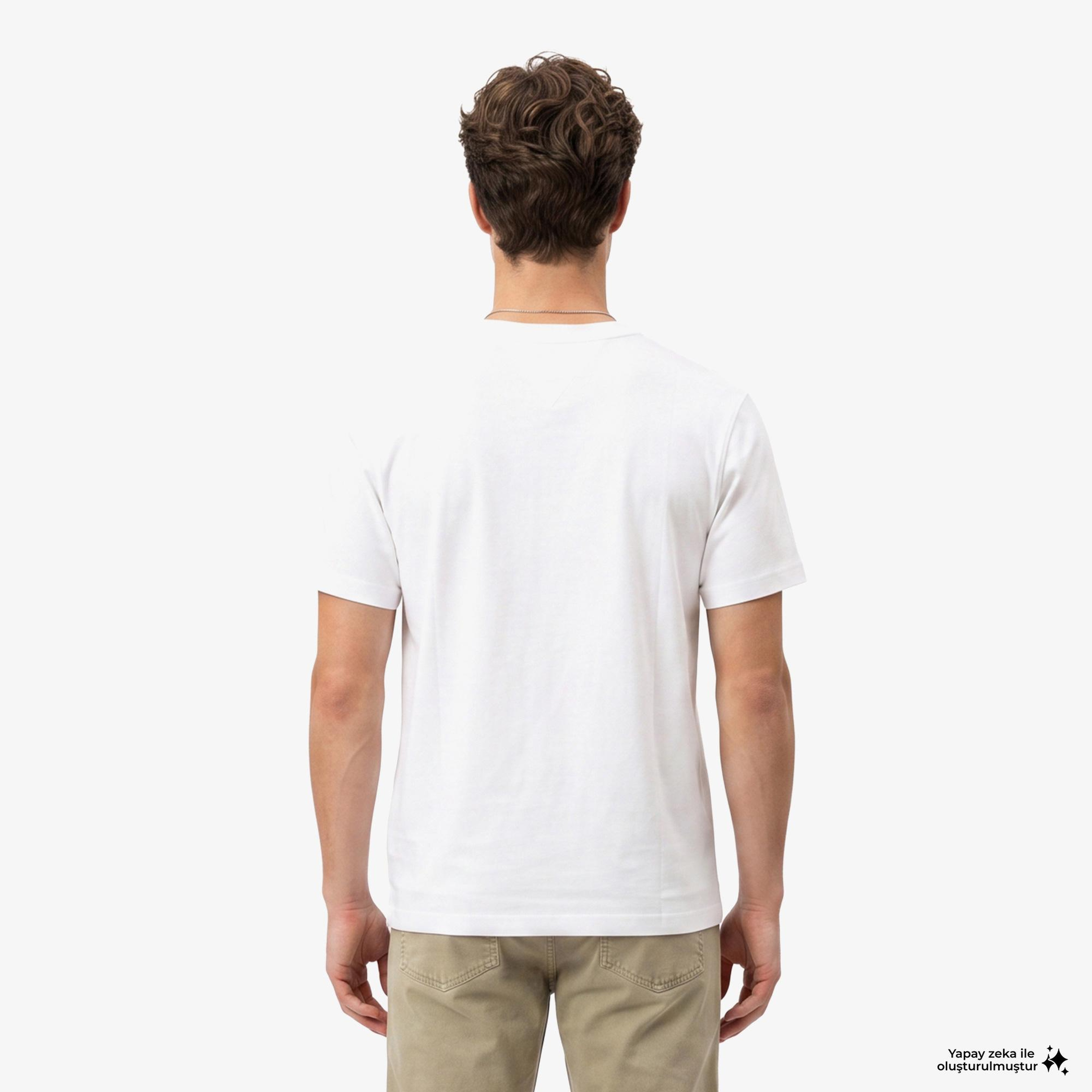 Tommy Hilfiger Swimshop Erkek Beyaz T-Shirt