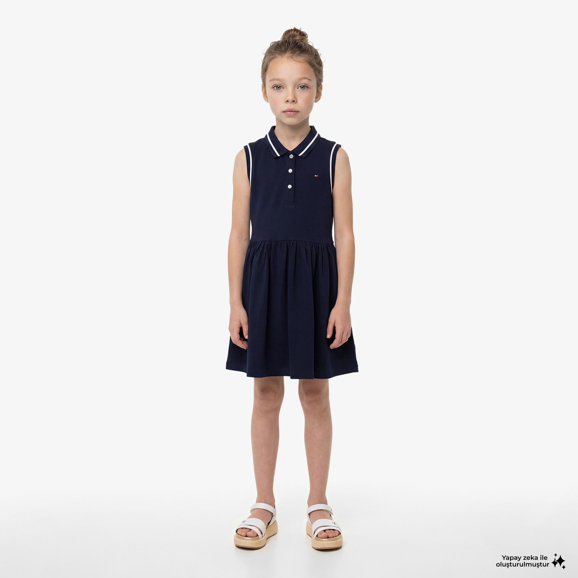 Tommy Hilfiger Essentials Çocuk Lacivert Elbise