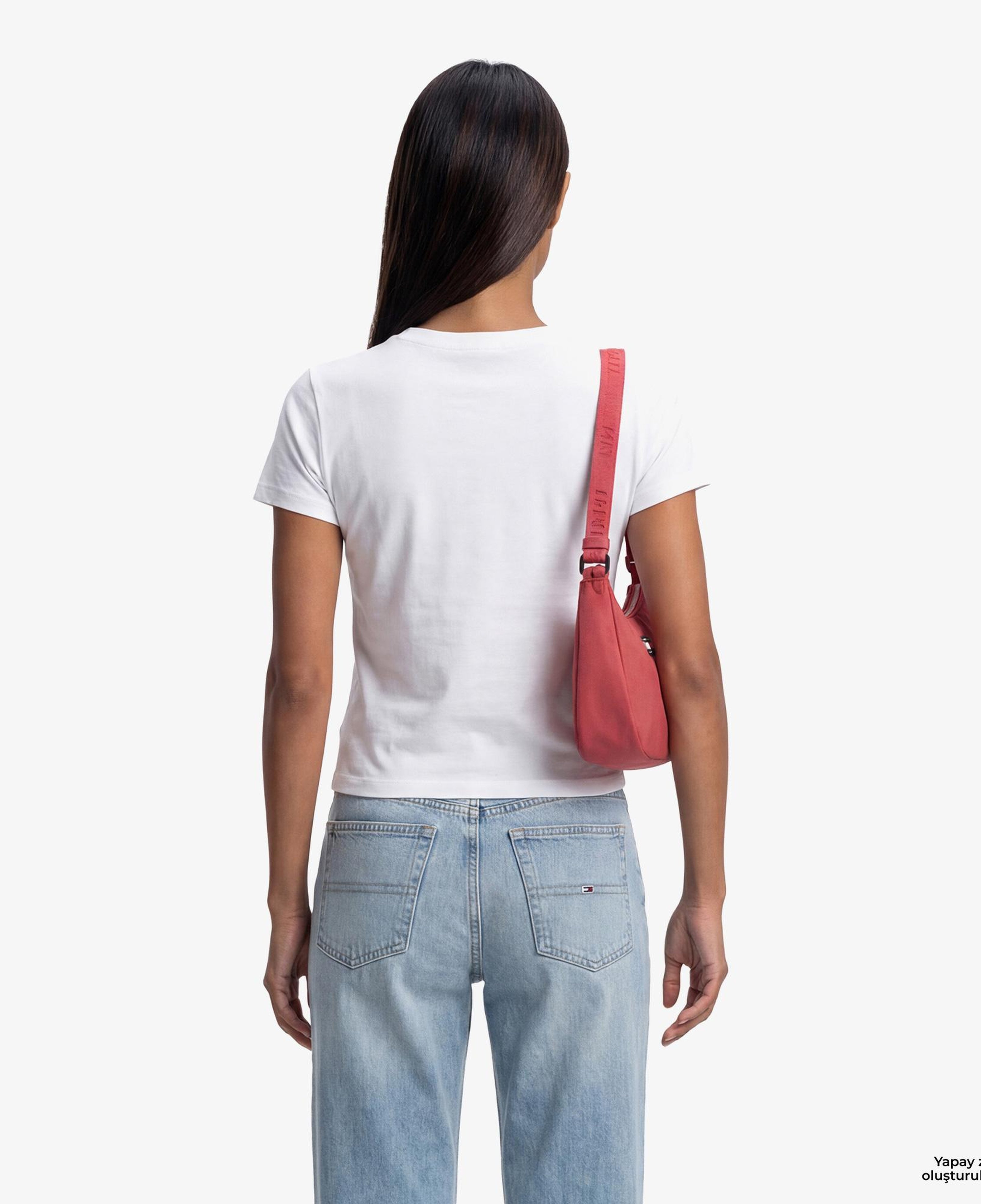 Tommy Hilfiger Linear Kadın Beyaz T-Shirt