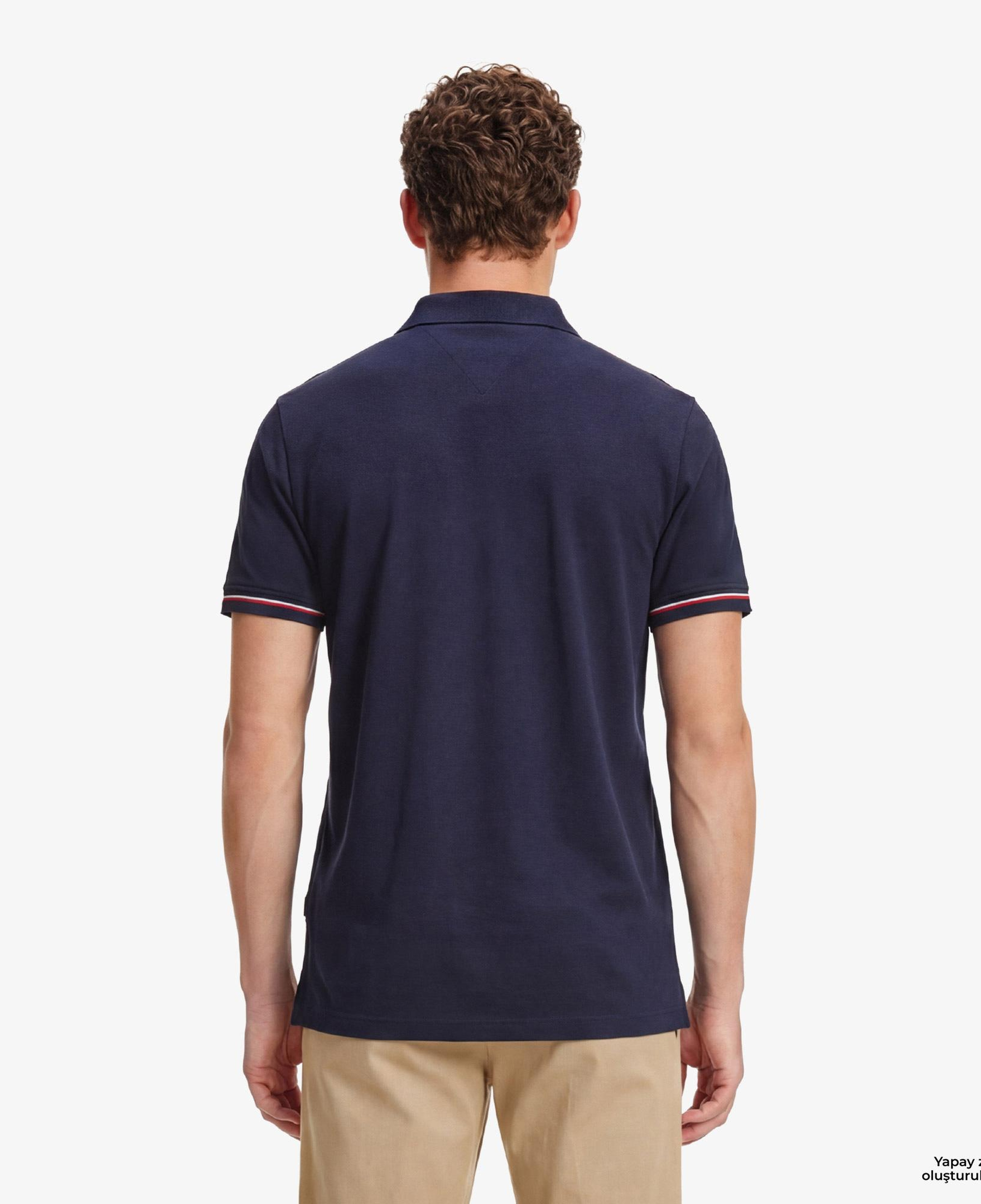 Tommy Hilfiger Elevated Essentials Erkek Lacivert Polo Yaka T-Shirt