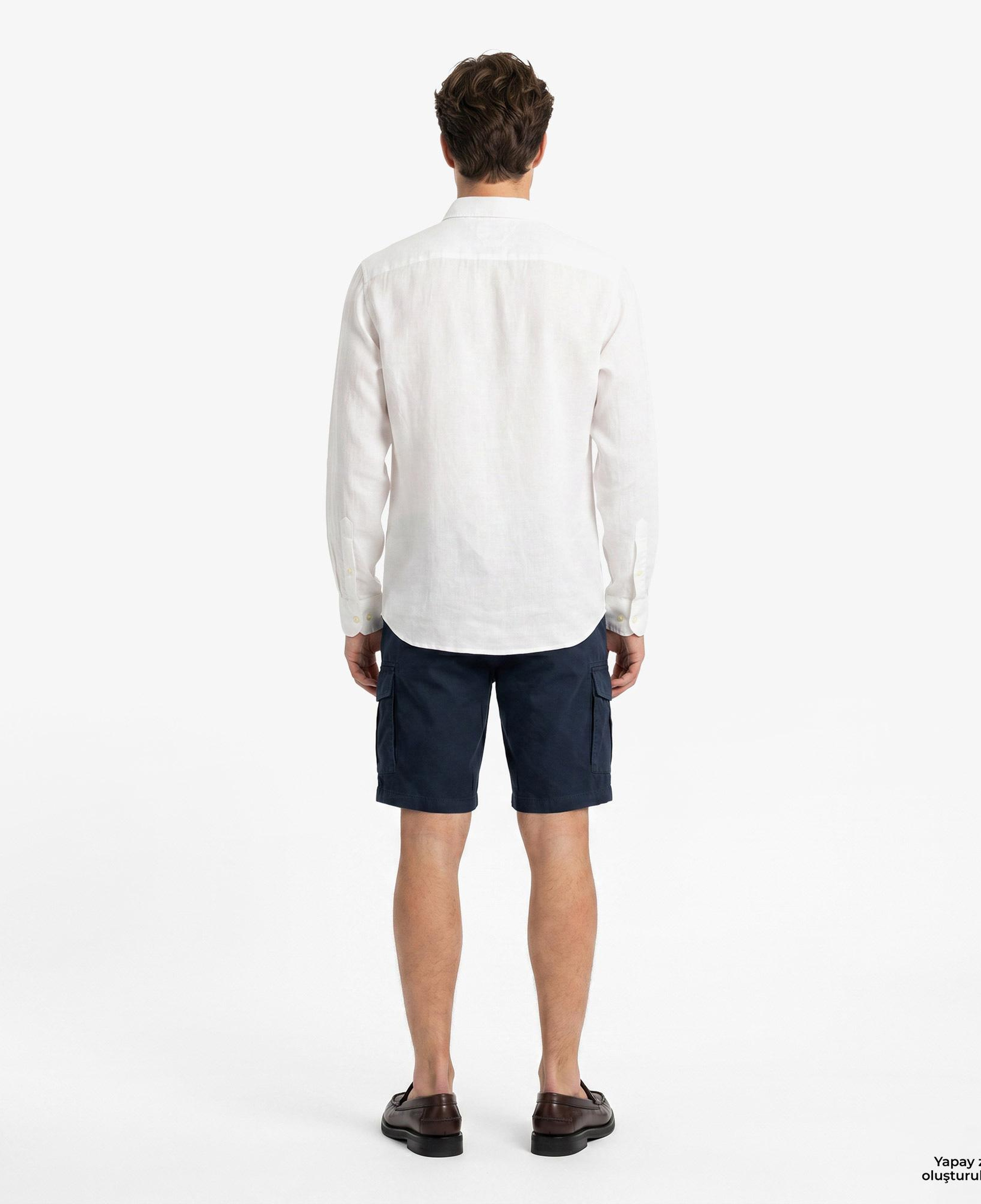 Tommy Hilfiger Seasonal Quality Erkek Beyaz Keten Gömlek