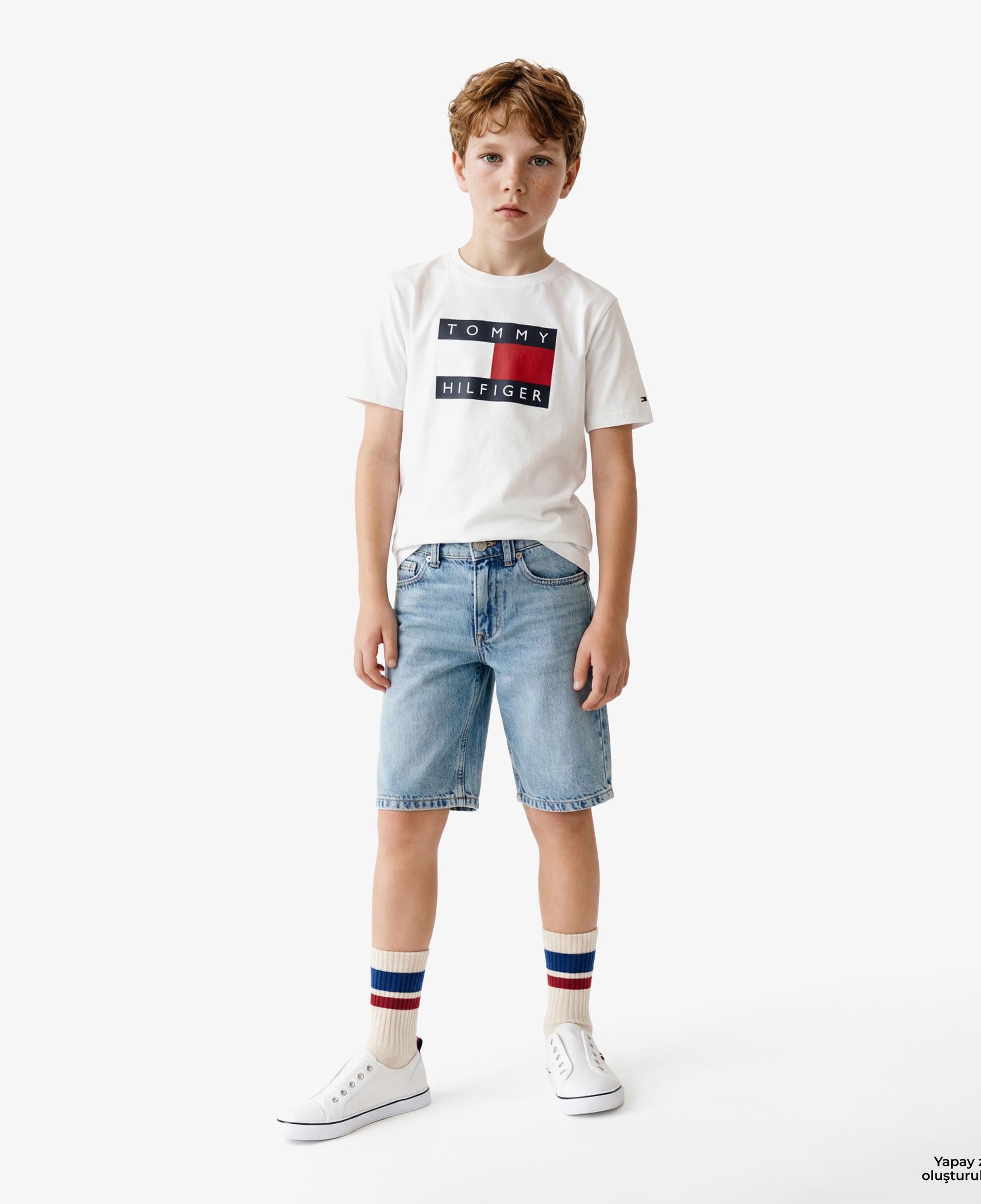 Tommy Hilfiger Heritage Çocuk Beyaz T-Shirt