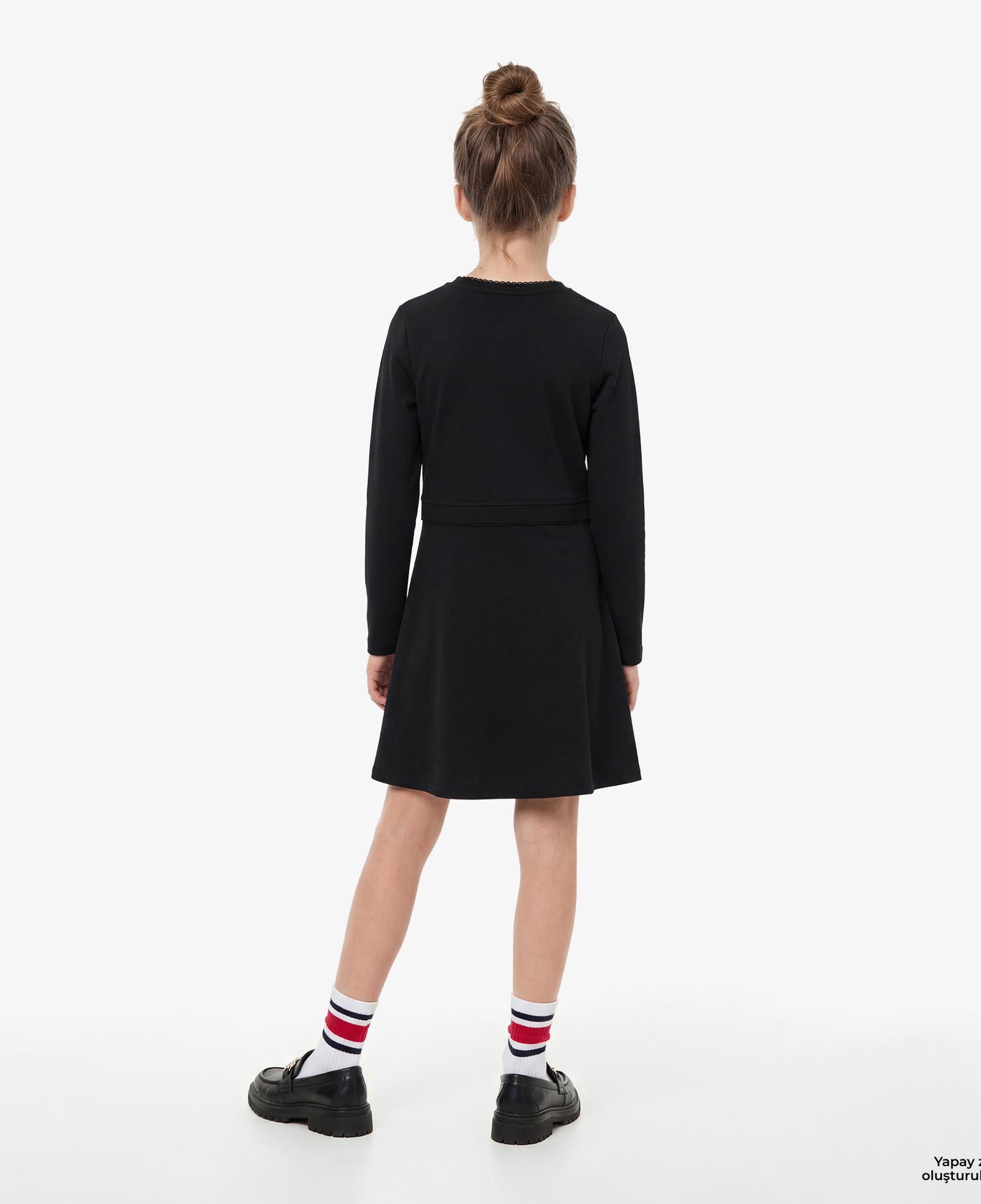 Tommy Hilfiger Essential Modal Çocuk Siyah Elbise