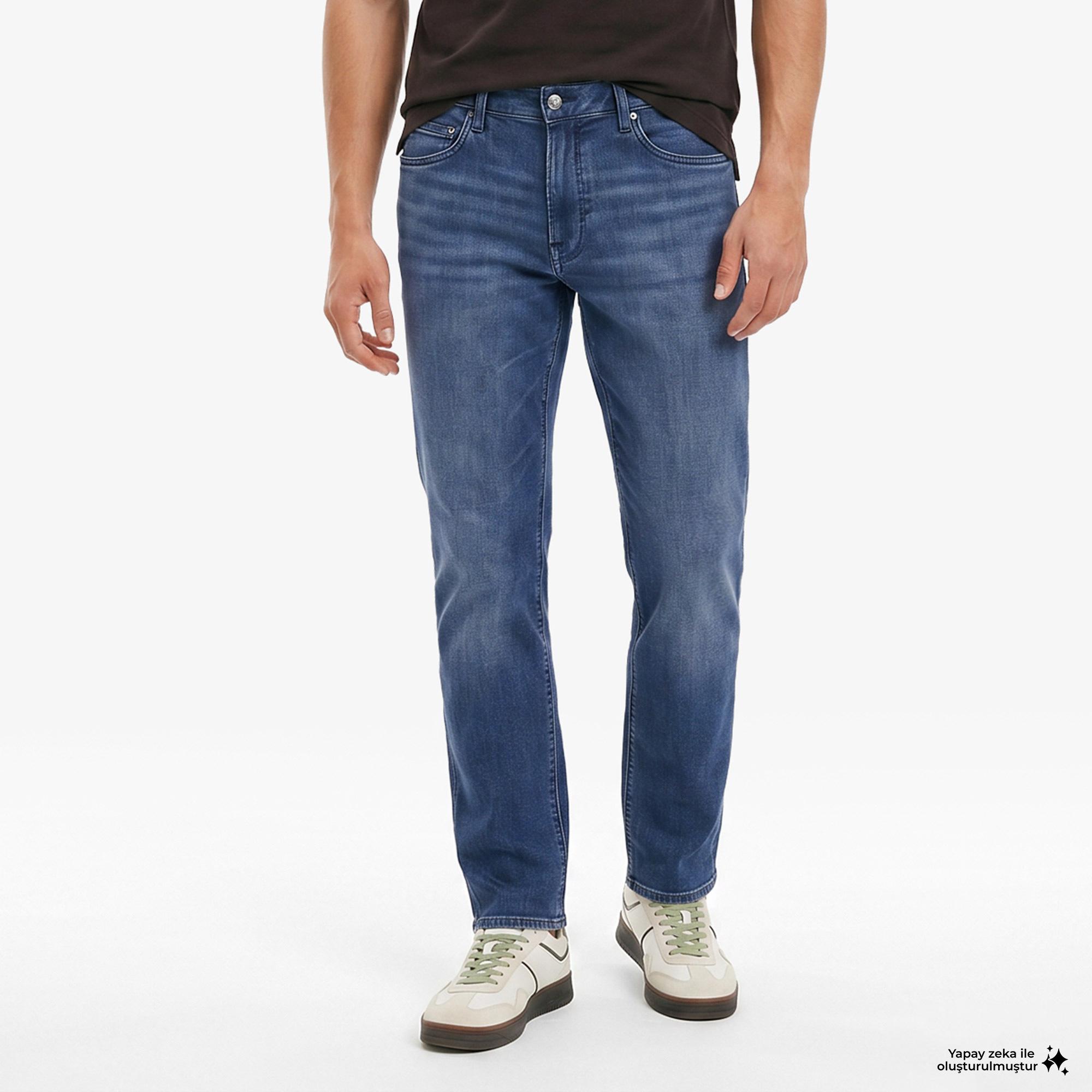 Tommy Hilfiger Denim Erkek Mavi Jean