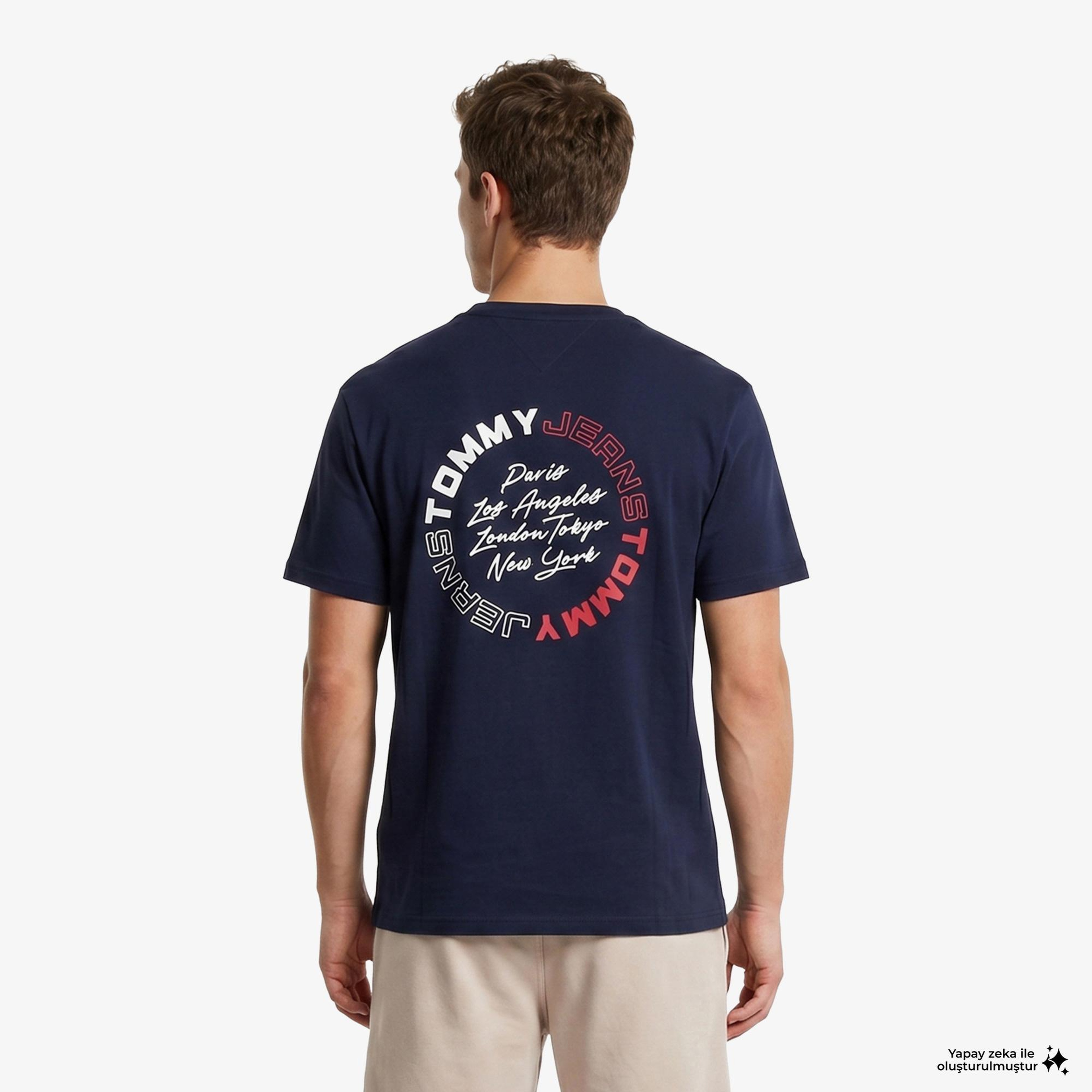 Tommy Hilfiger Signature Erkek Lacivert T-Shirt
