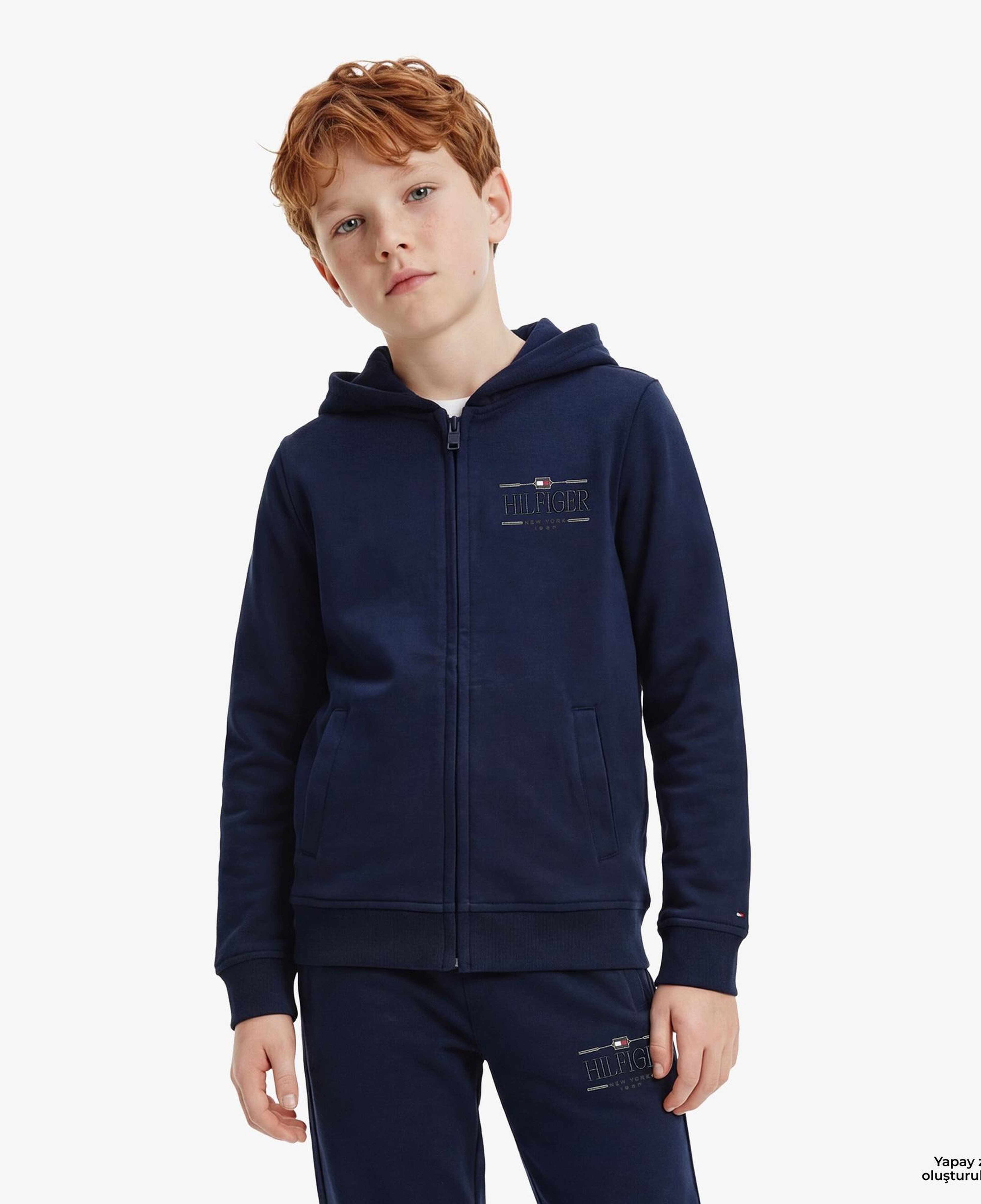 Tommy Hilfiger Icons Çocuk Lacivert Eşofman Üstü