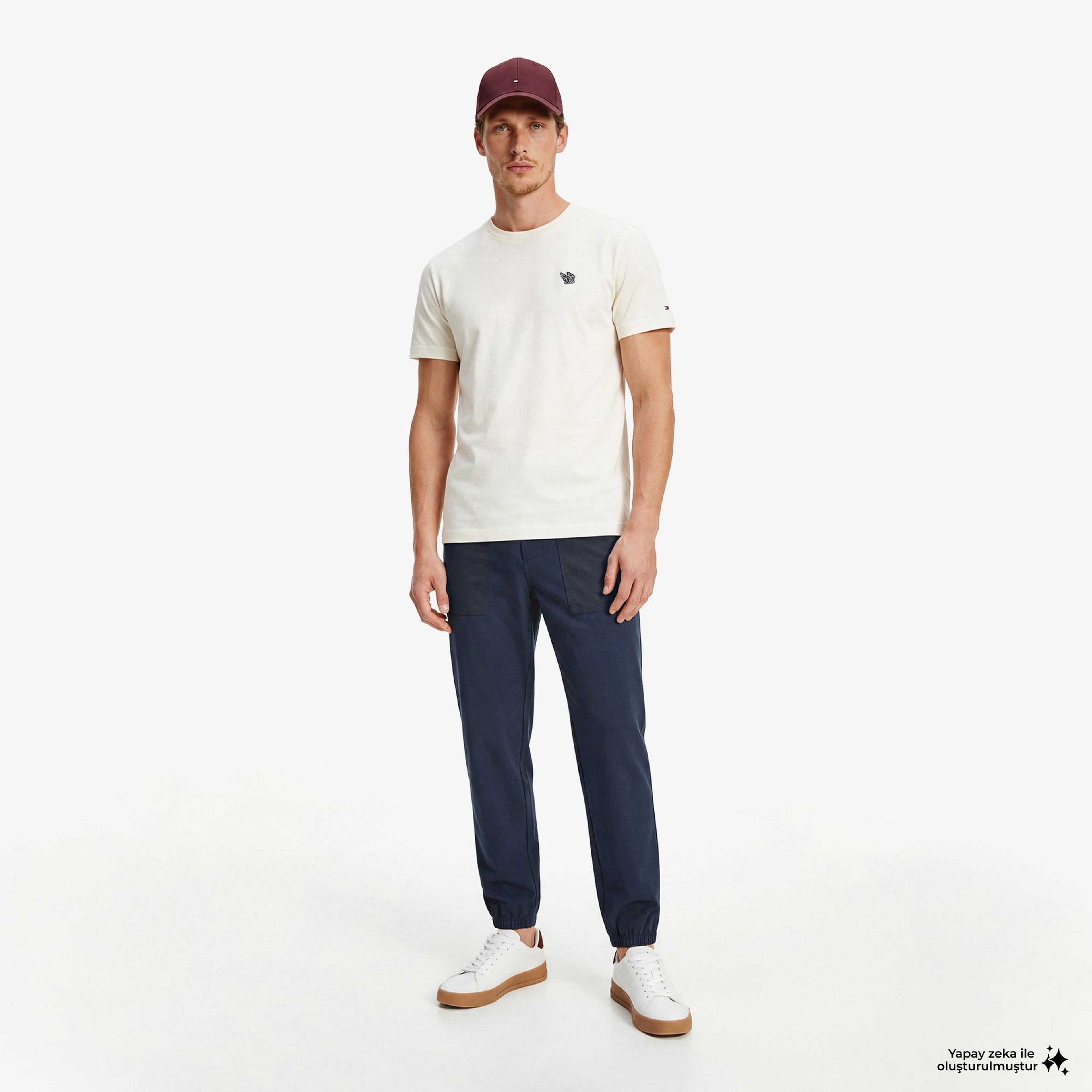 Tommy Hilfiger Mixed Media Erkek Lacivert Eşofman Altı
