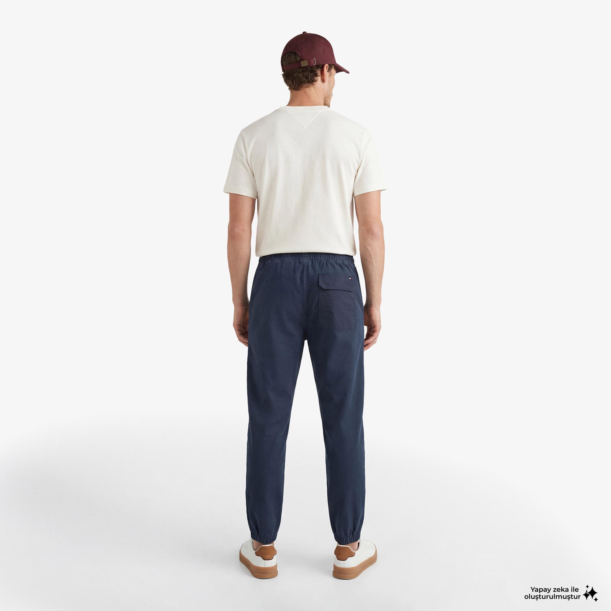 Tommy Hilfiger Mixed Media Erkek Lacivert Eşofman Altı