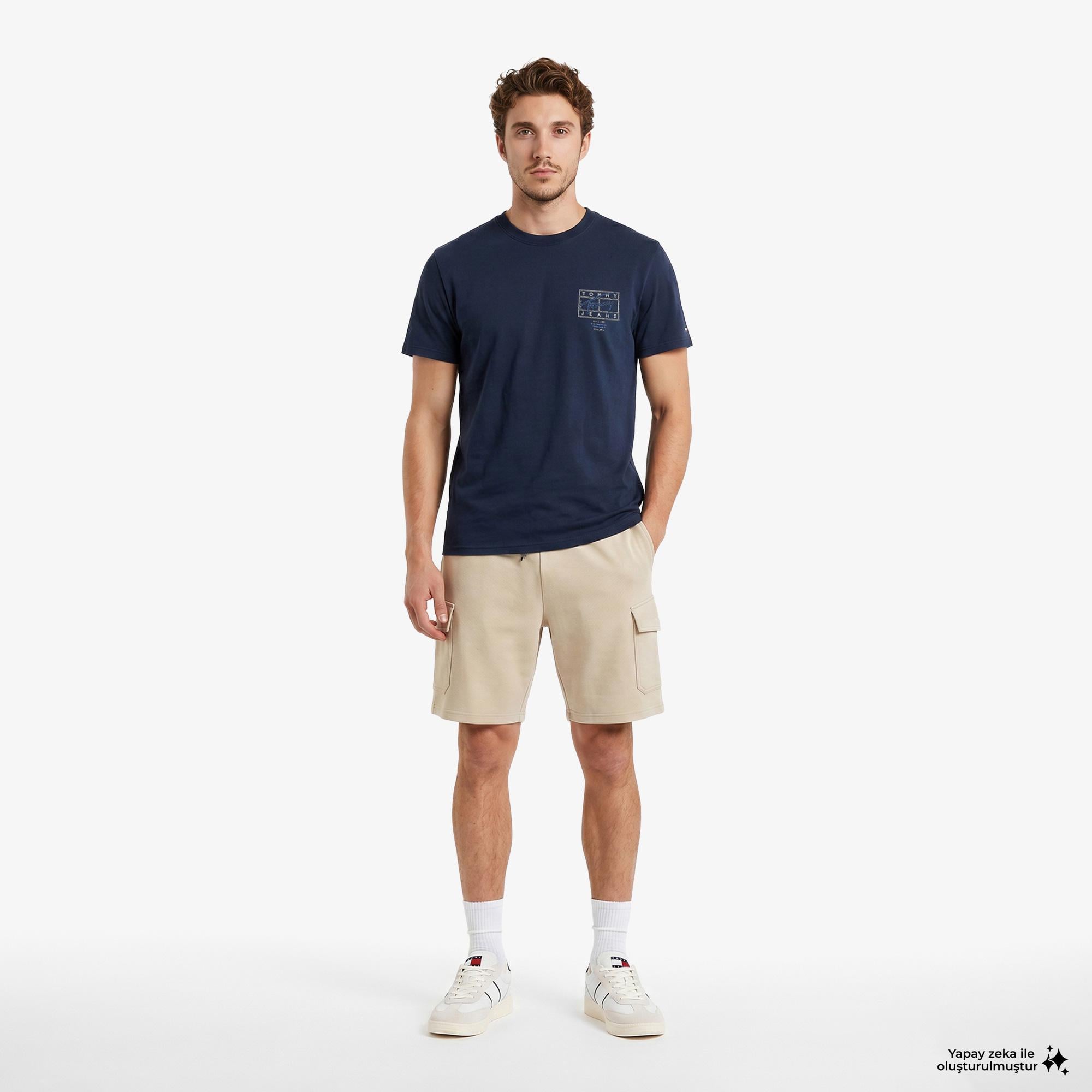 Tommy Hilfiger Mixed Media Erkek Haki Eşofman Altı