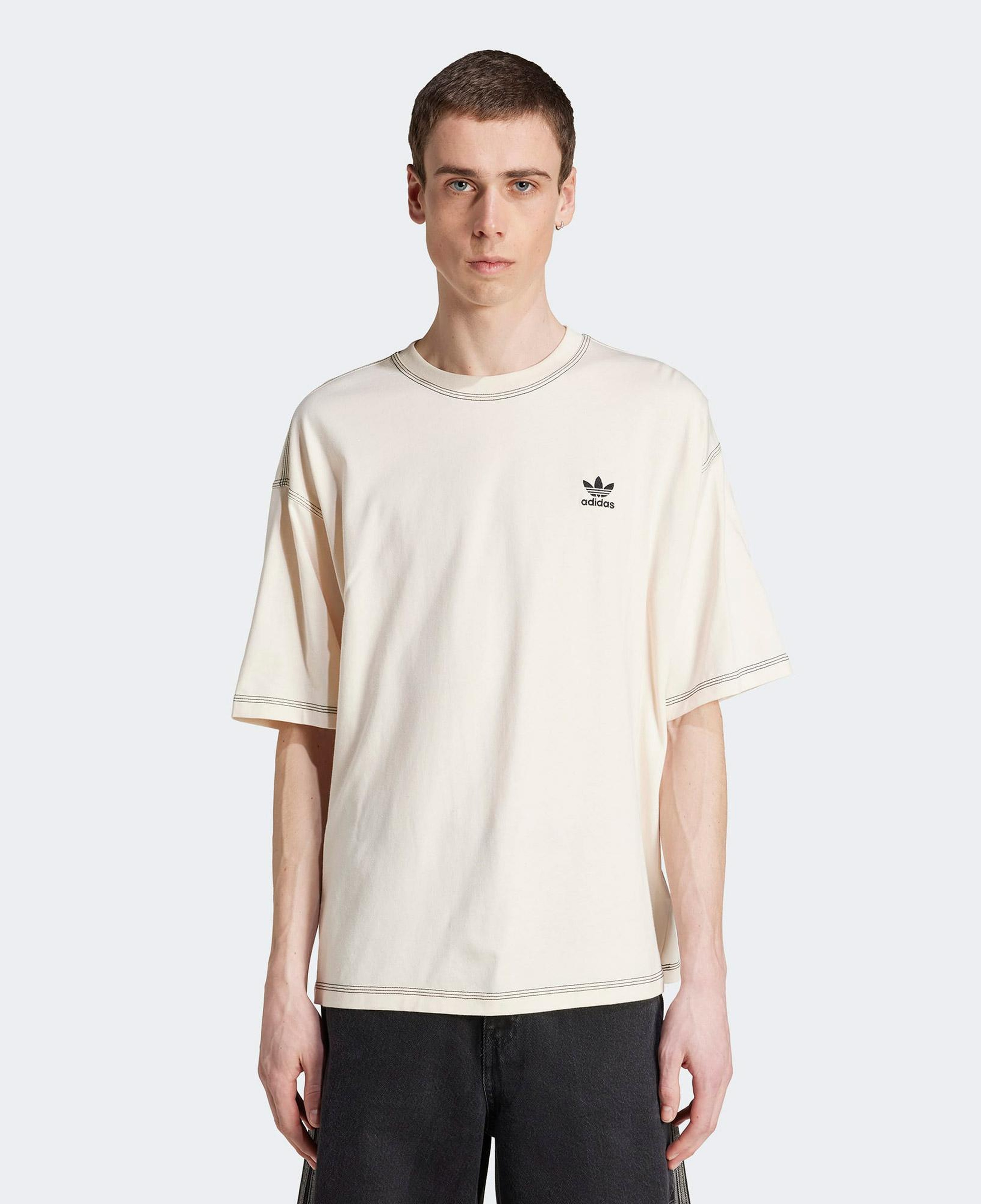 adidas Trefoil Essentials Erkek Krem Rengi T-Shirt
