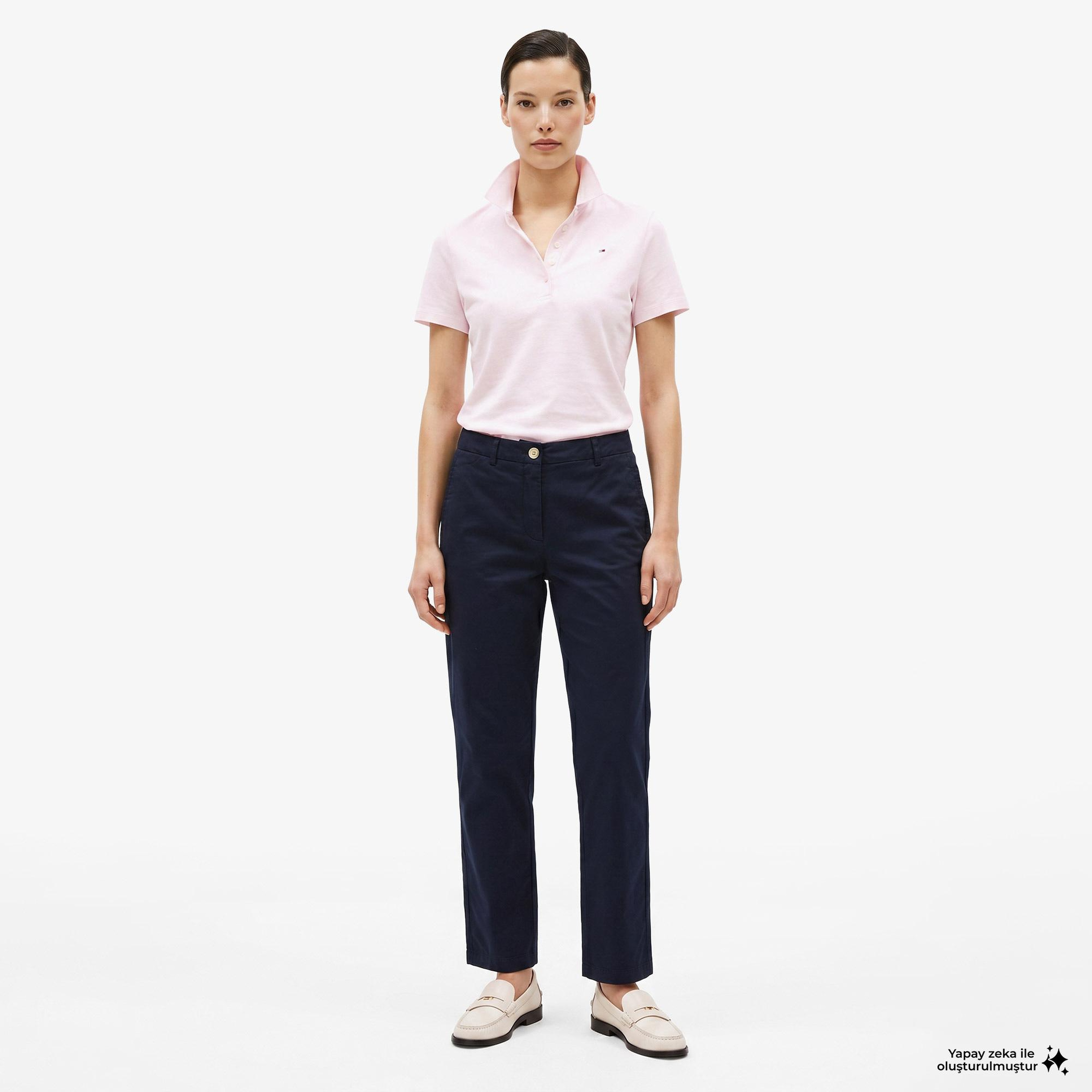 Tommy Hilfiger Cotton Gmd Kadın Lacivert Pantolon