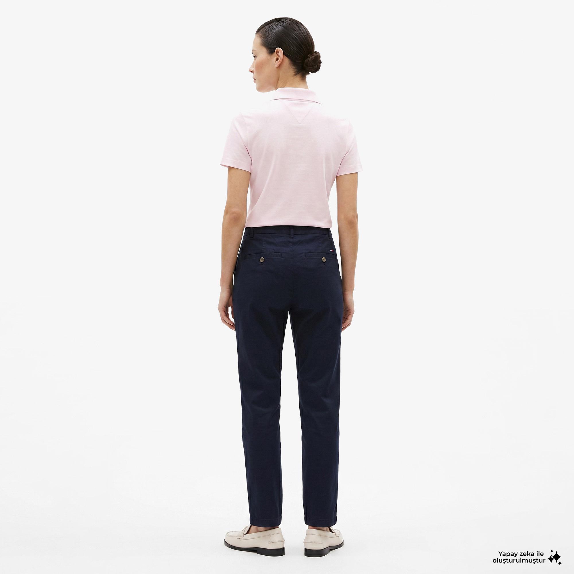 Tommy Hilfiger Cotton Gmd Kadın Lacivert Pantolon