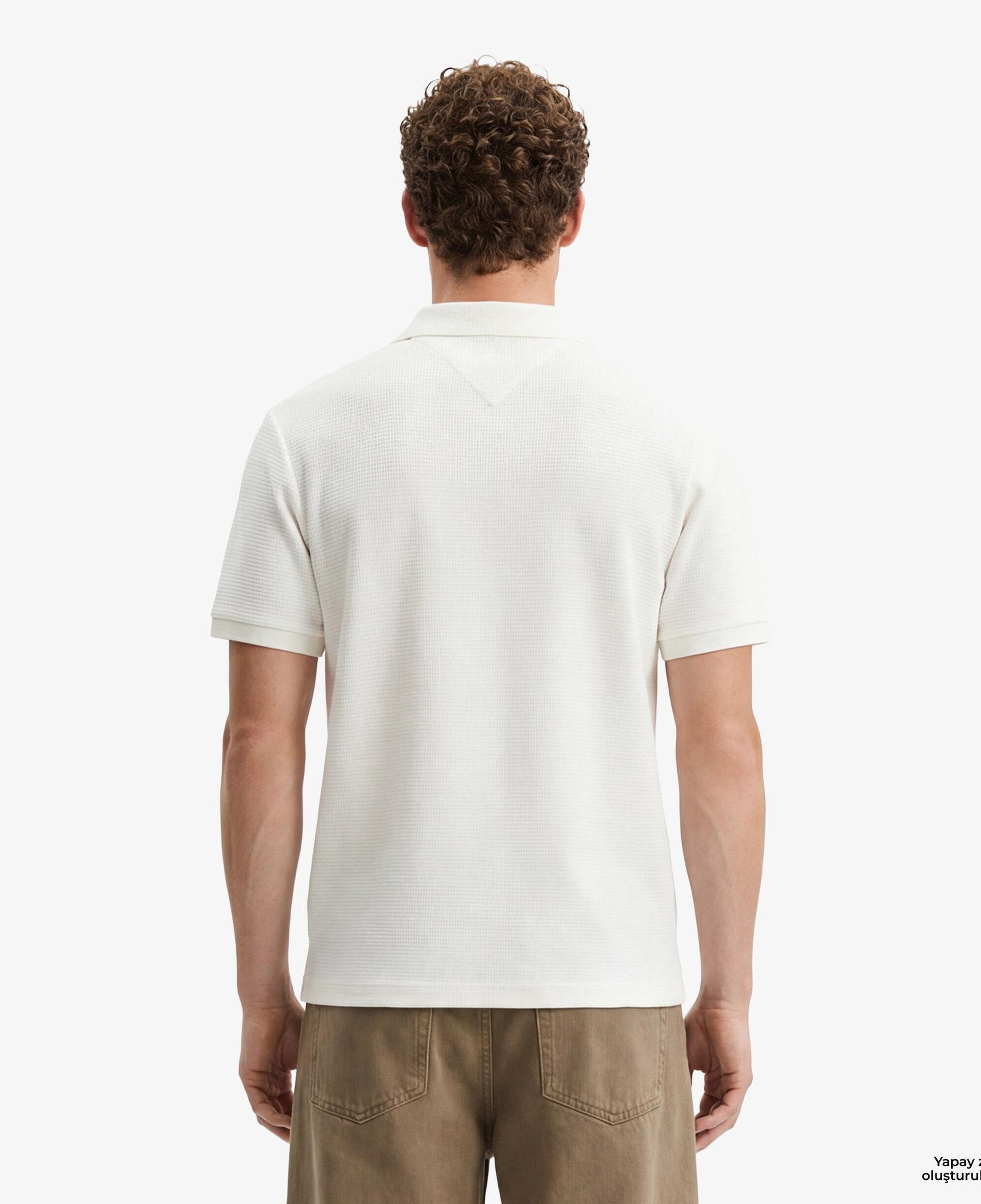 Tommy Hilfiger Performance Erkek Krem Rengi Polo Yaka T-Shirt