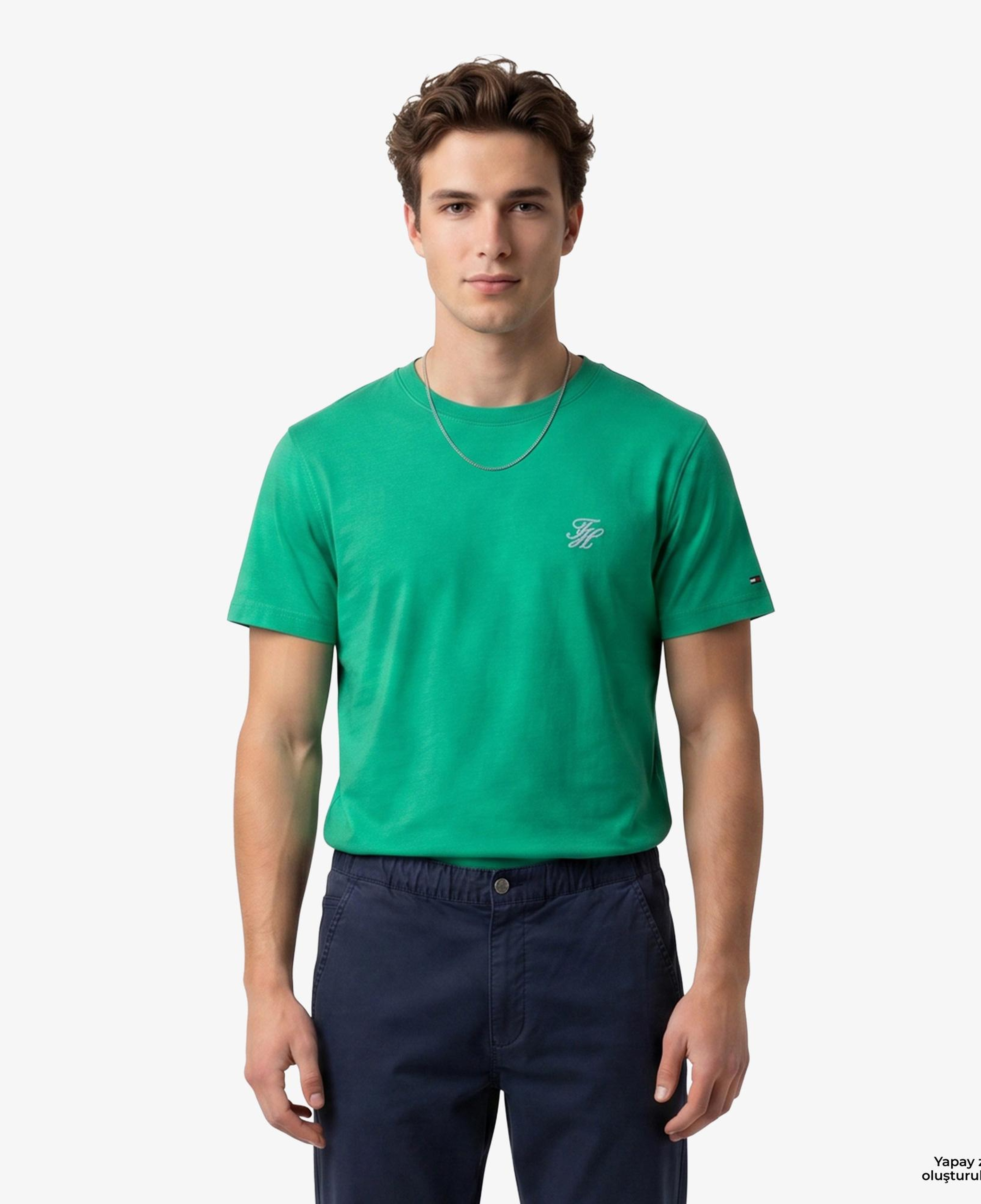 Tommy Hilfiger Swimshop Erkek Yeşil T-Shirt