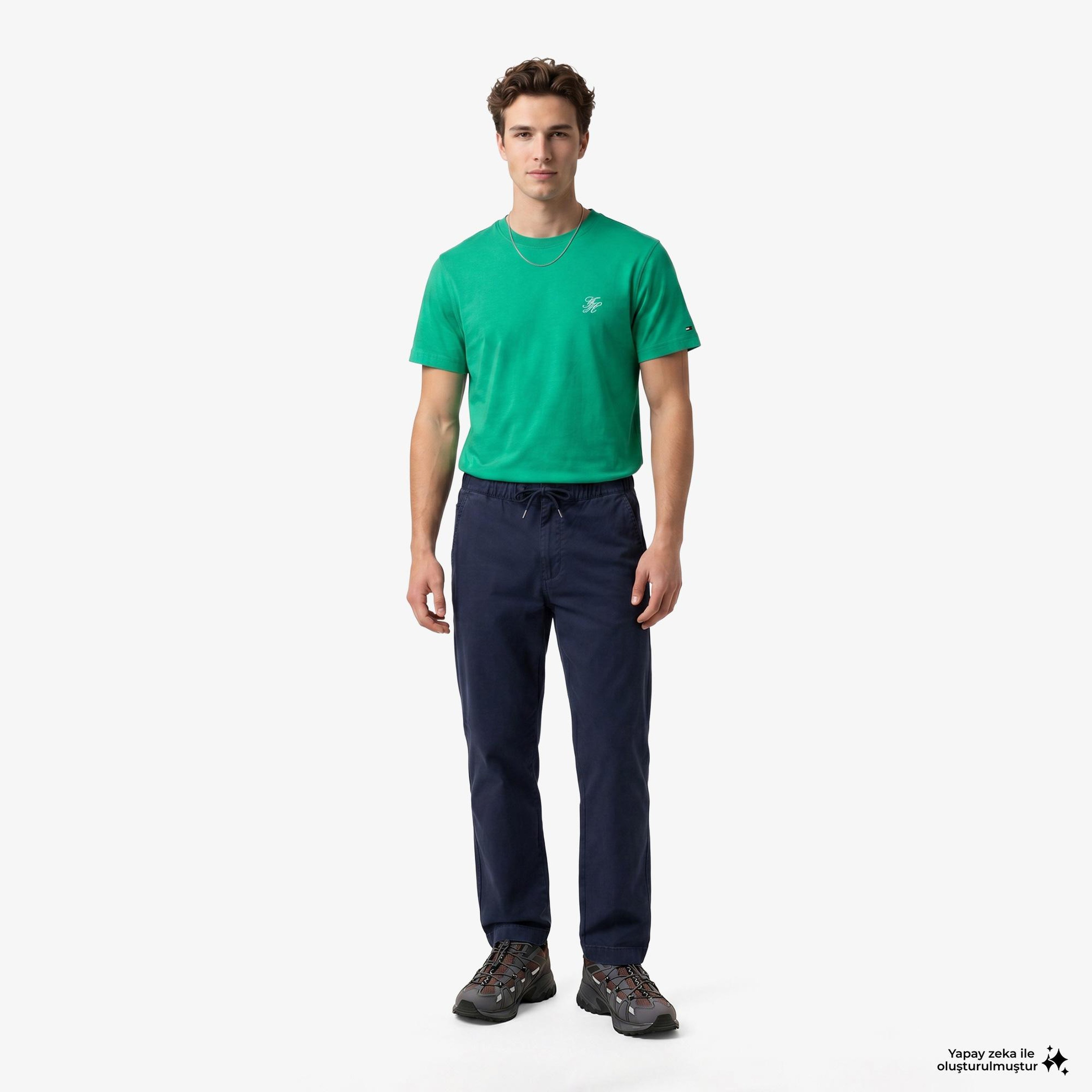 Tommy Hilfiger Swimshop Erkek Yeşil T-Shirt