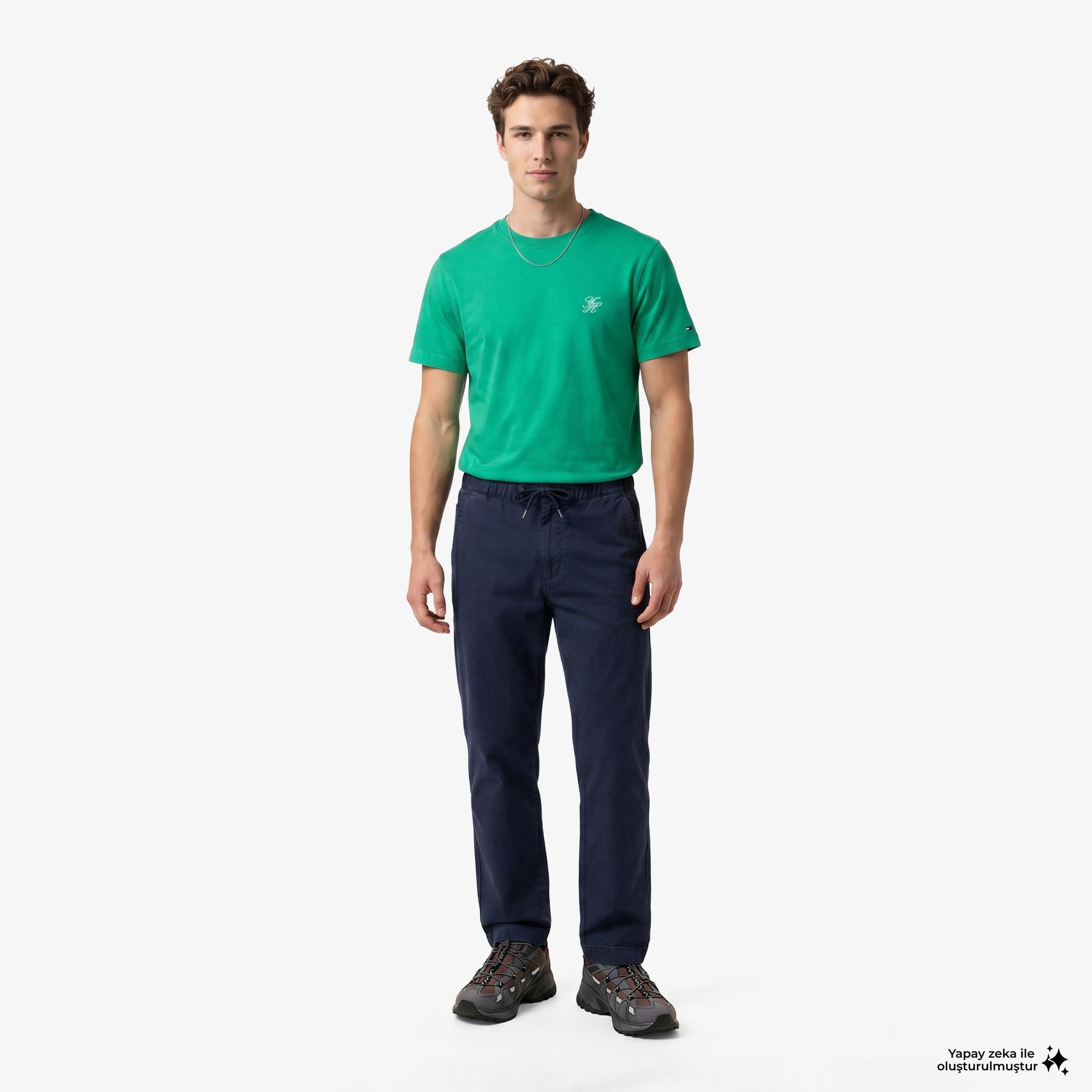 Tommy Hilfiger Swimshop Erkek Yeşil T-Shirt