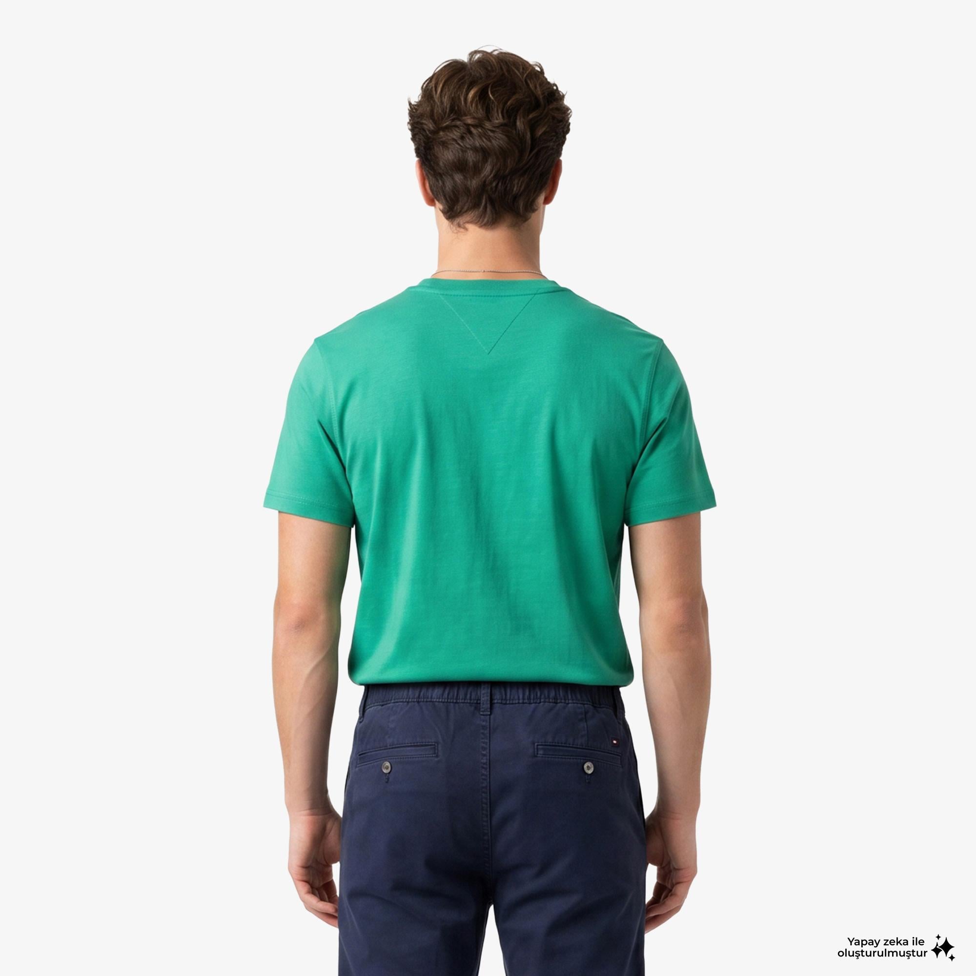 Tommy Hilfiger Swimshop Erkek Yeşil T-Shirt