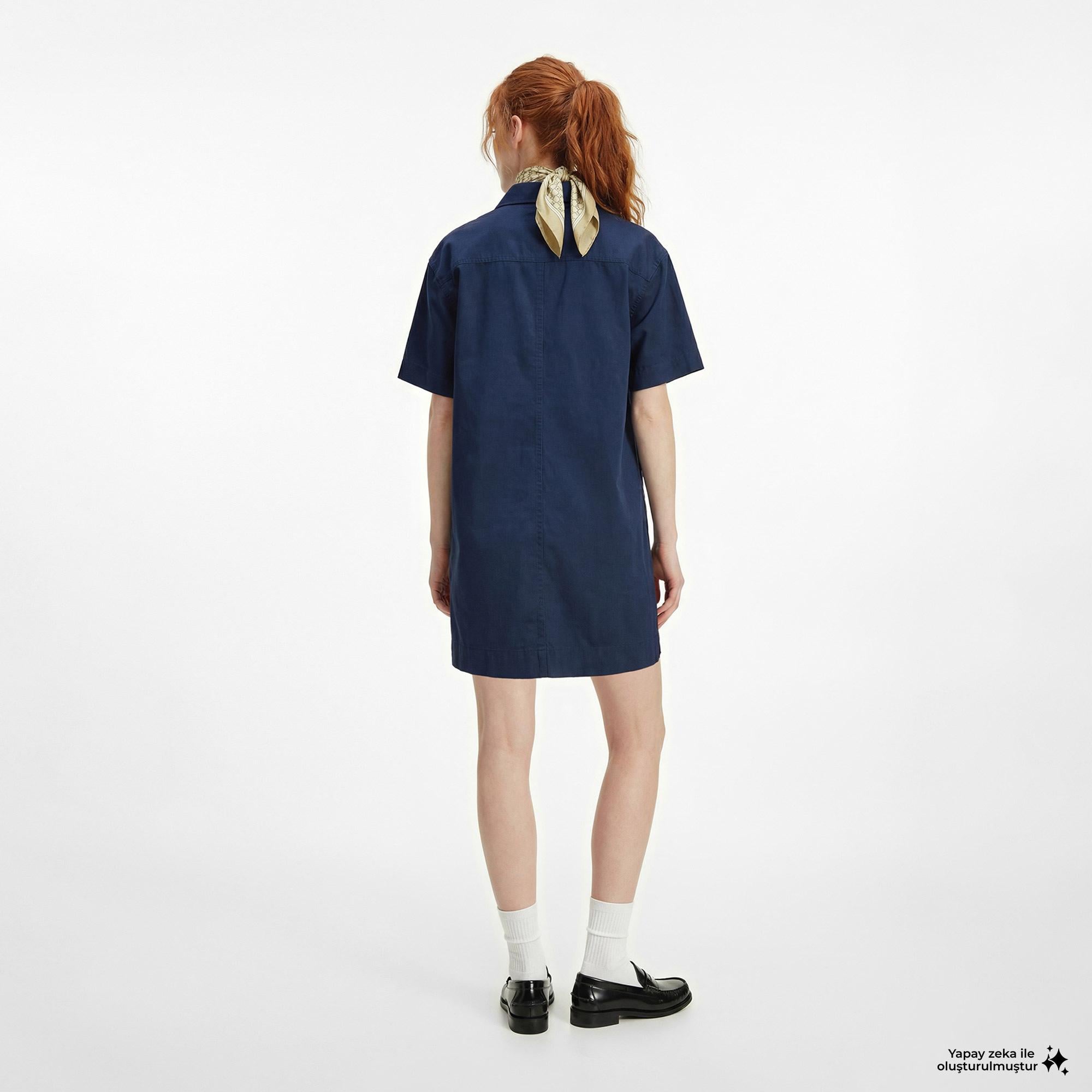Tommy Hilfiger Modern Prep Kadın Lacivert Elbise