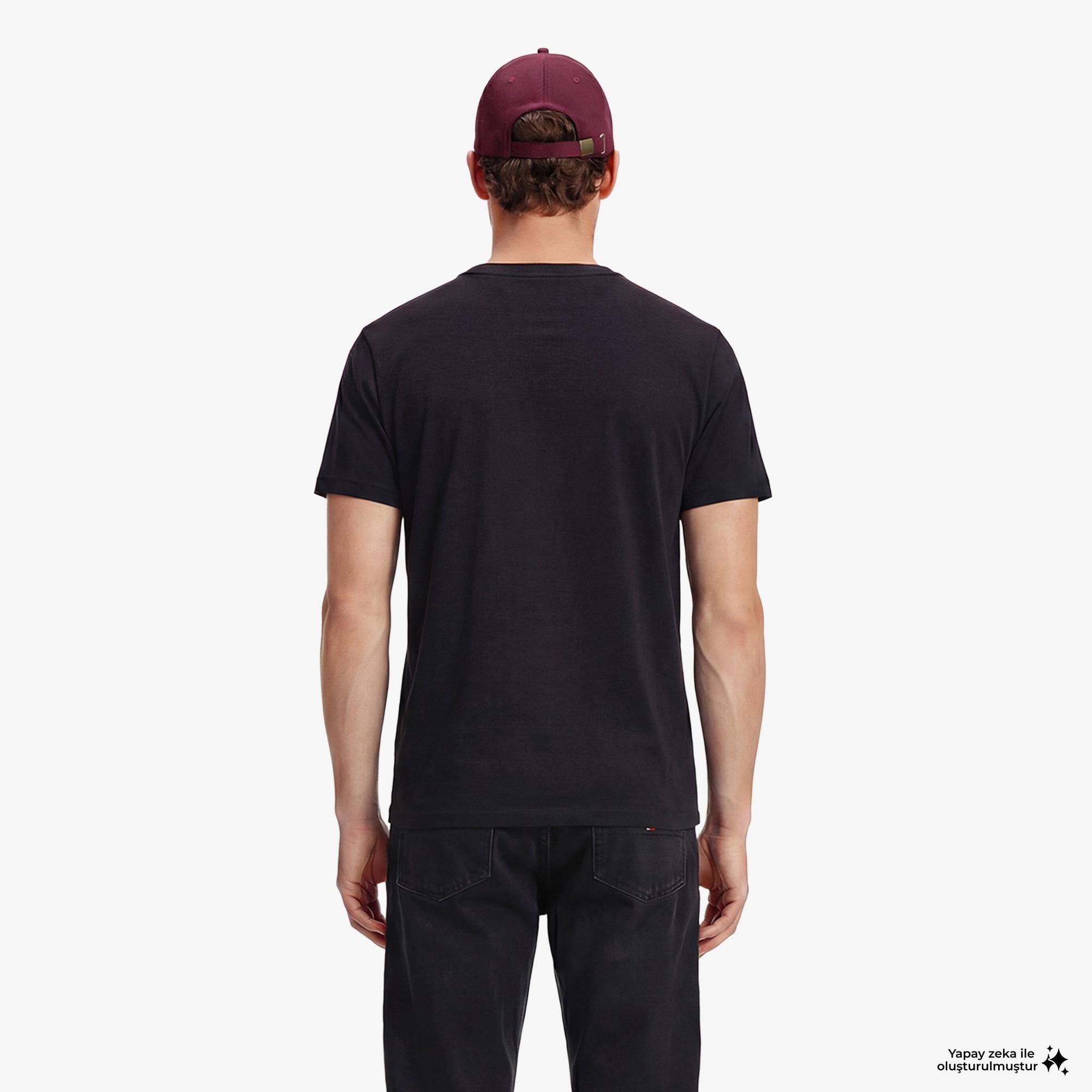 Tommy Hilfiger Moto Pack Erkek Siyah T-Shirt