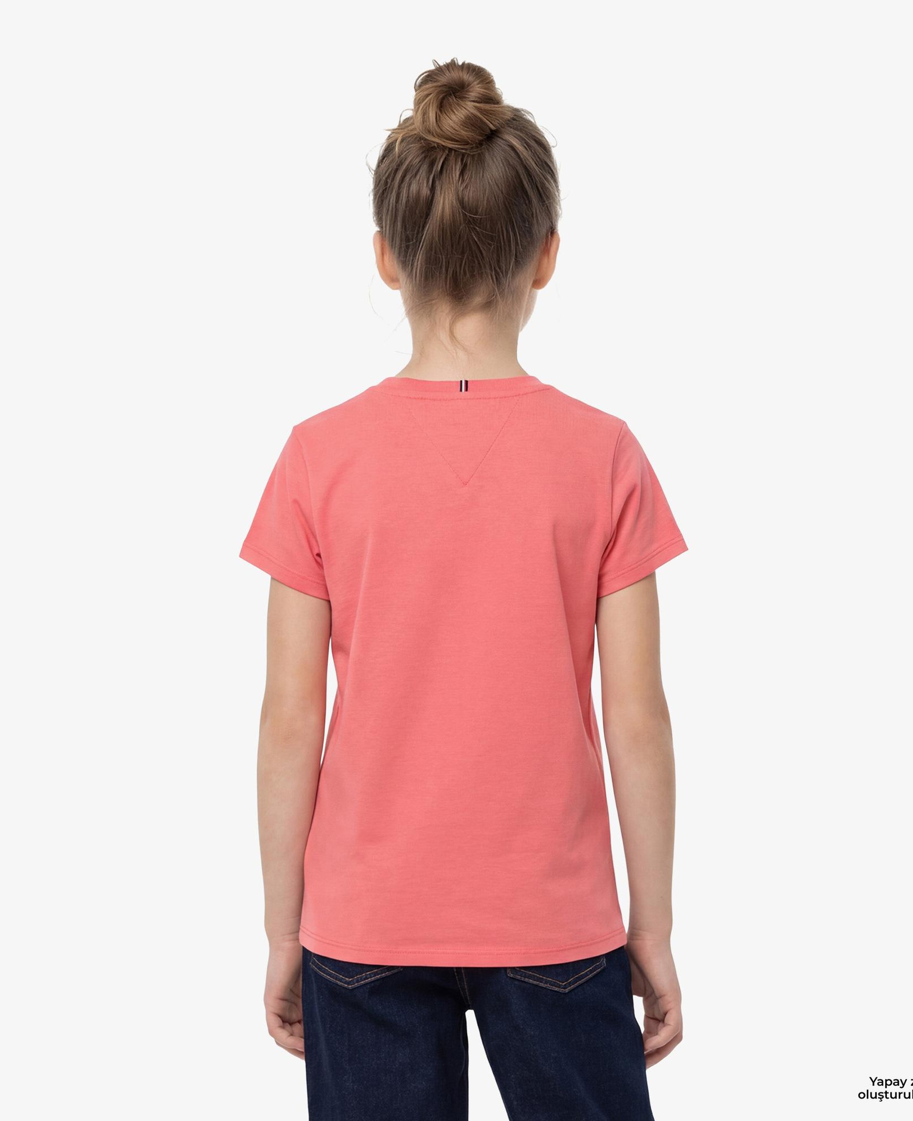 Tommy Hilfiger Script Çocuk Pembe T-Shirt