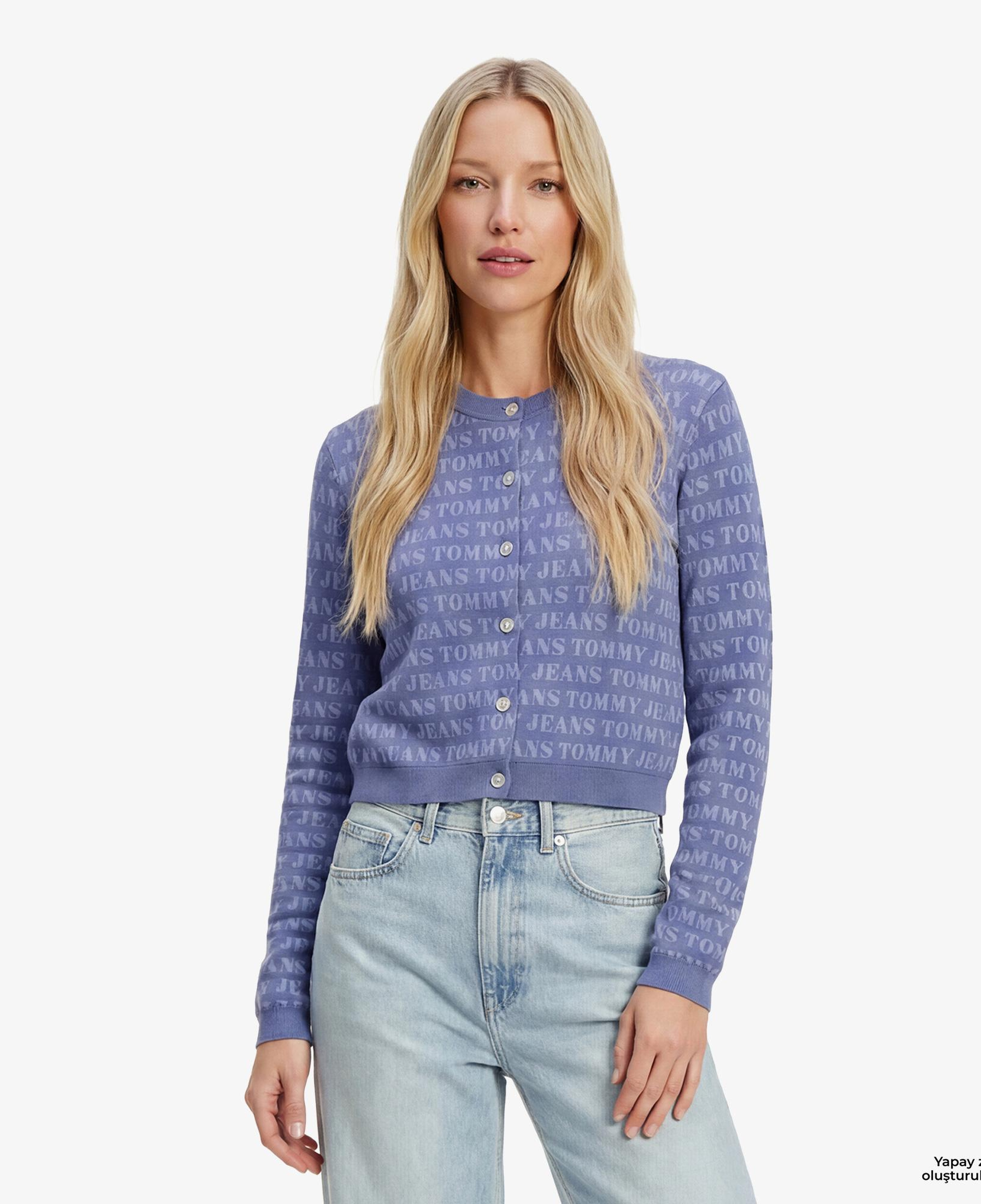Tommy Hilfiger Dollar Kadın Mavi Triko