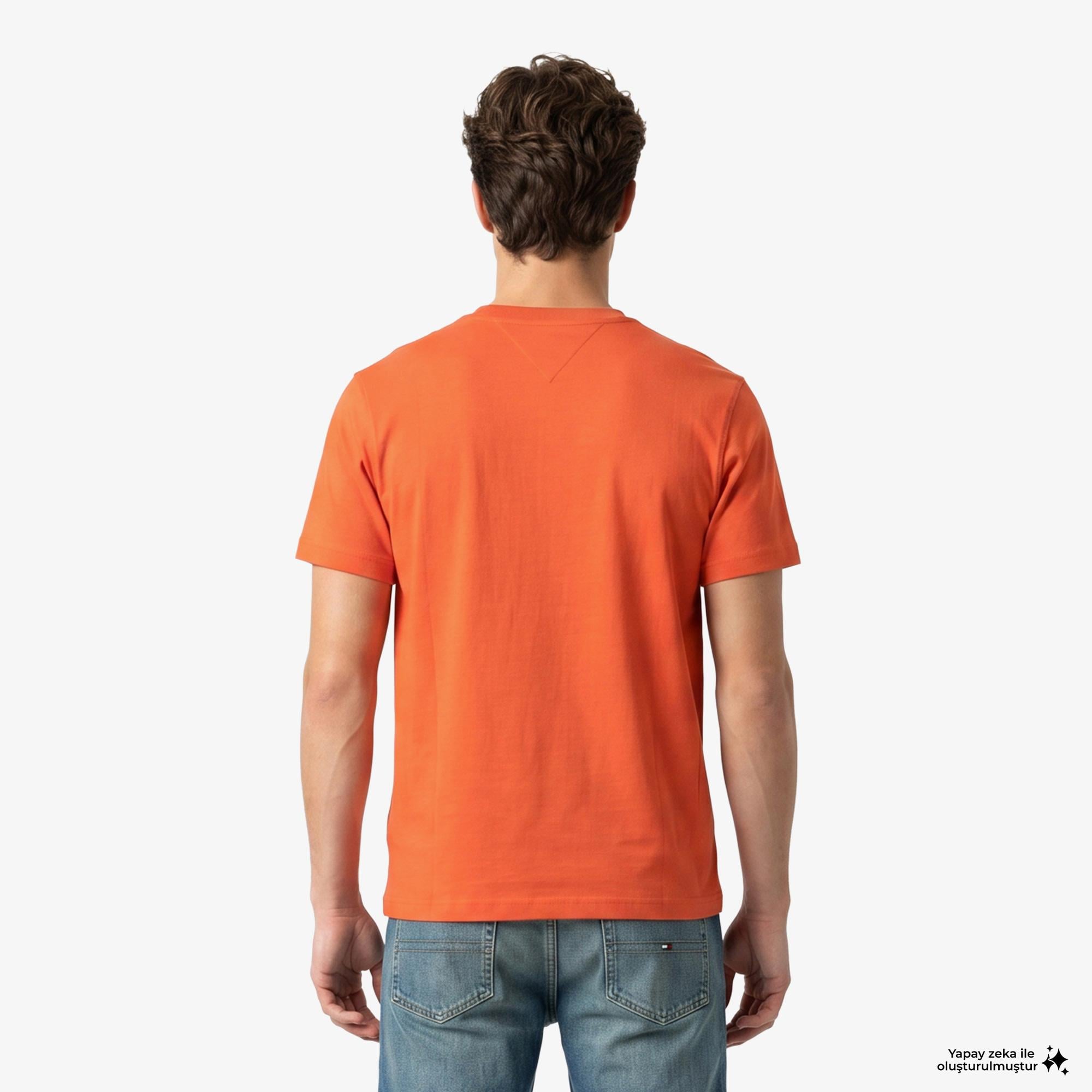 Tommy Hilfiger Swimshop Erkek Turuncu T-Shirt