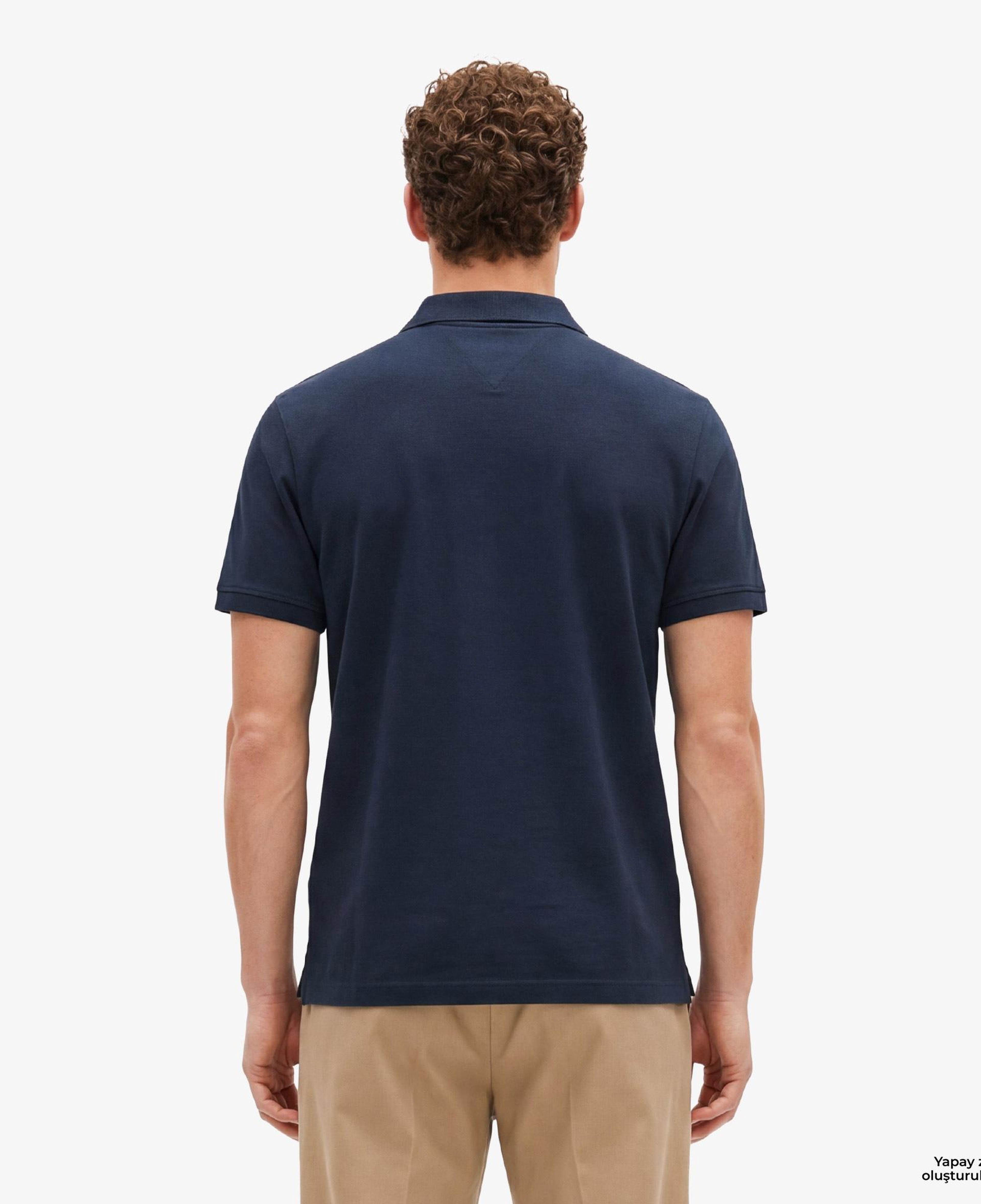 Tommy Hilfiger Seasonal Graphic Erkek Lacivert Polo Yaka T-Shirt