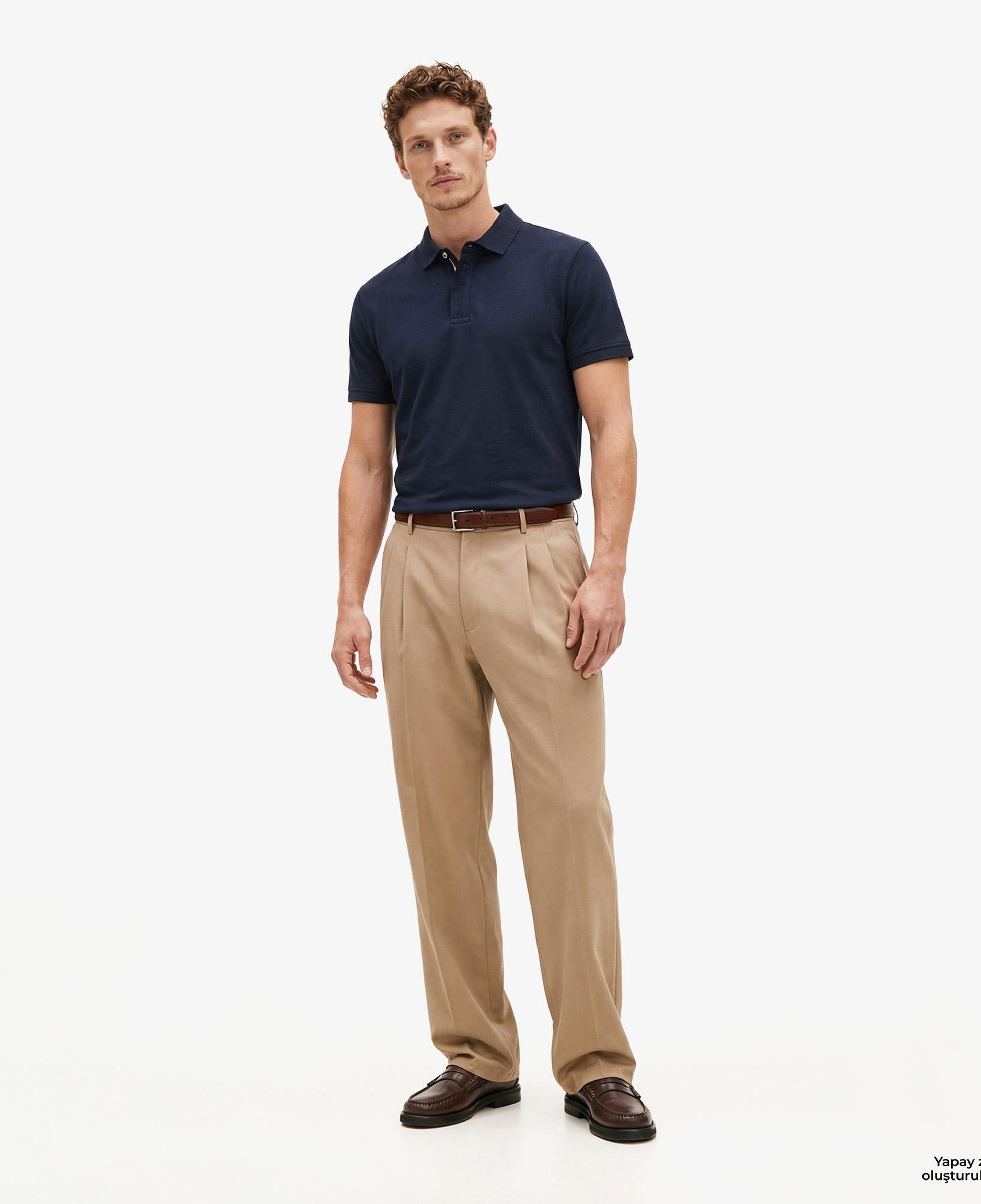 Tommy Hilfiger Seasonal Graphic Erkek Lacivert Polo Yaka T-Shirt