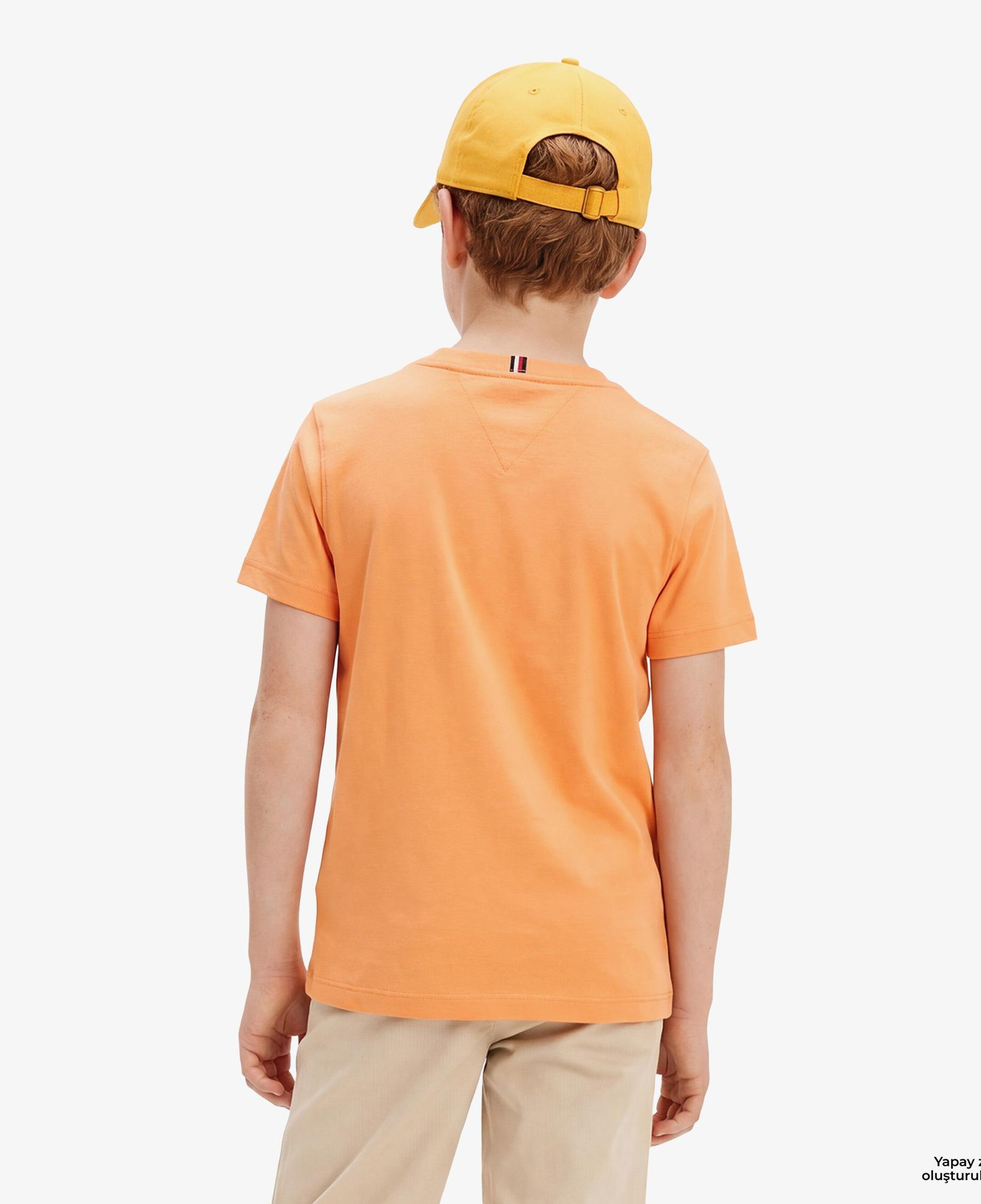 Tommy Hilfiger Essentials Çocuk Turuncu Crop T-Shirt