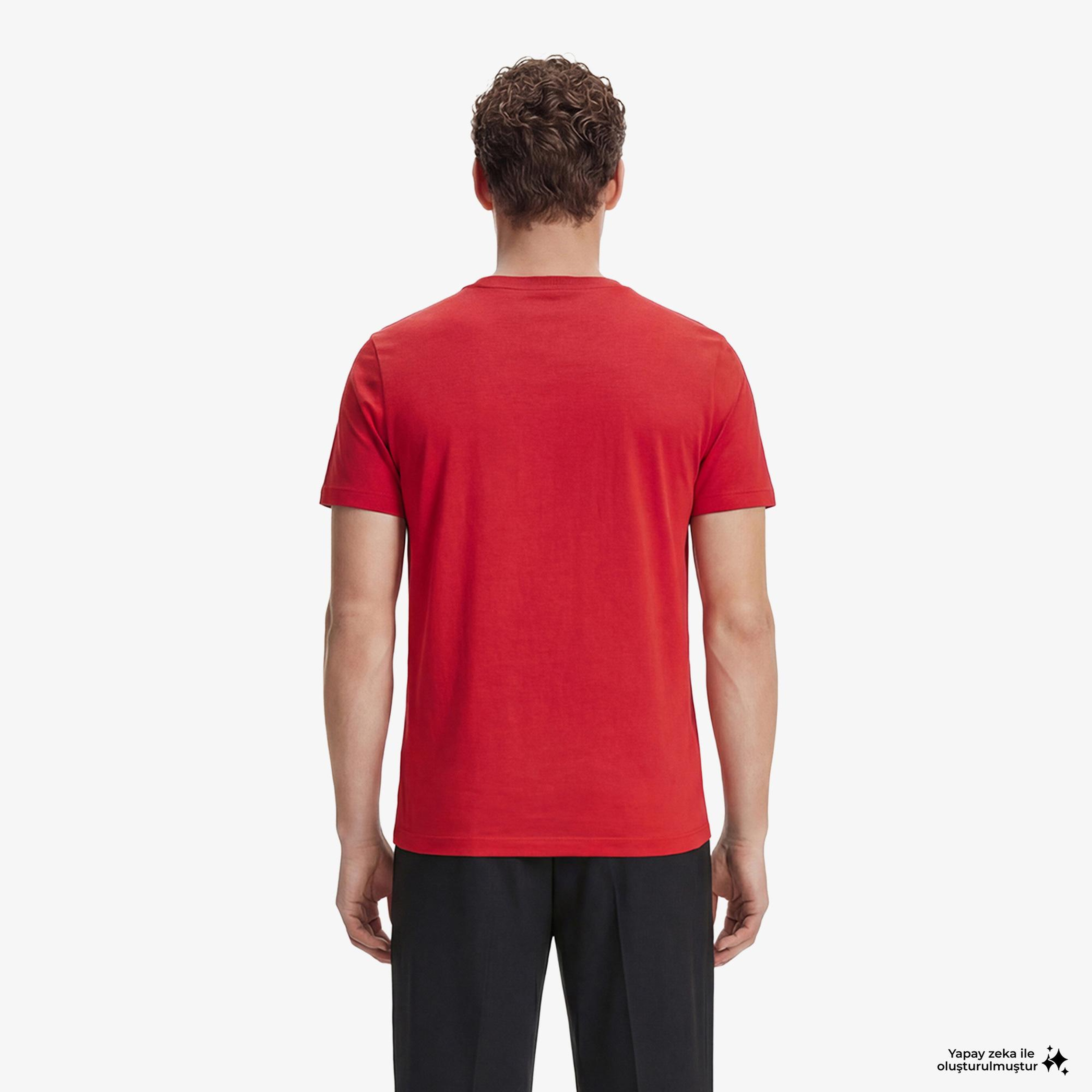Tommy Hilfiger Brand Love Graphic Erkek Kırmızı T-Shirt