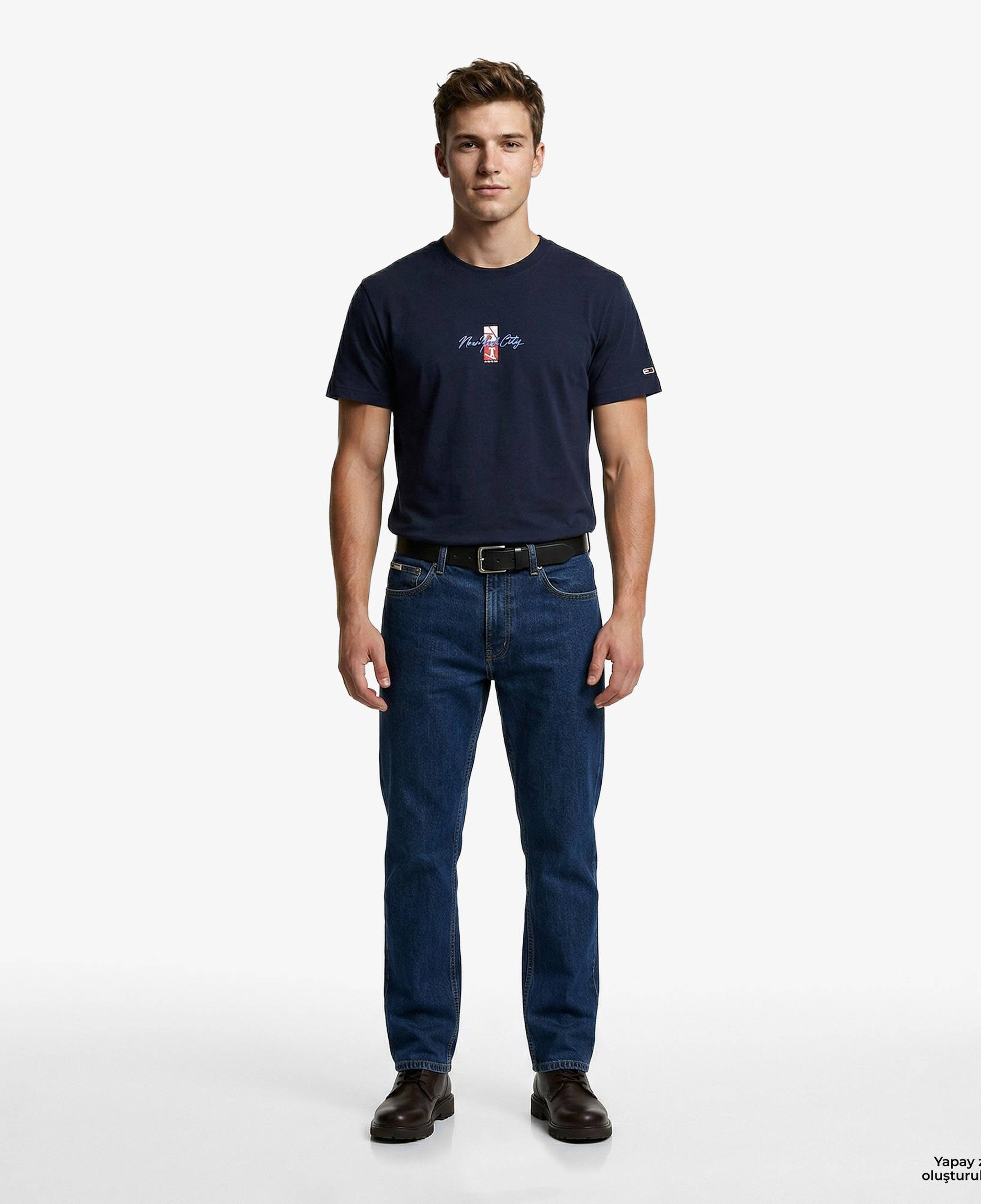 Tommy Hilfiger Signature Erkek Lacivert T-Shirt