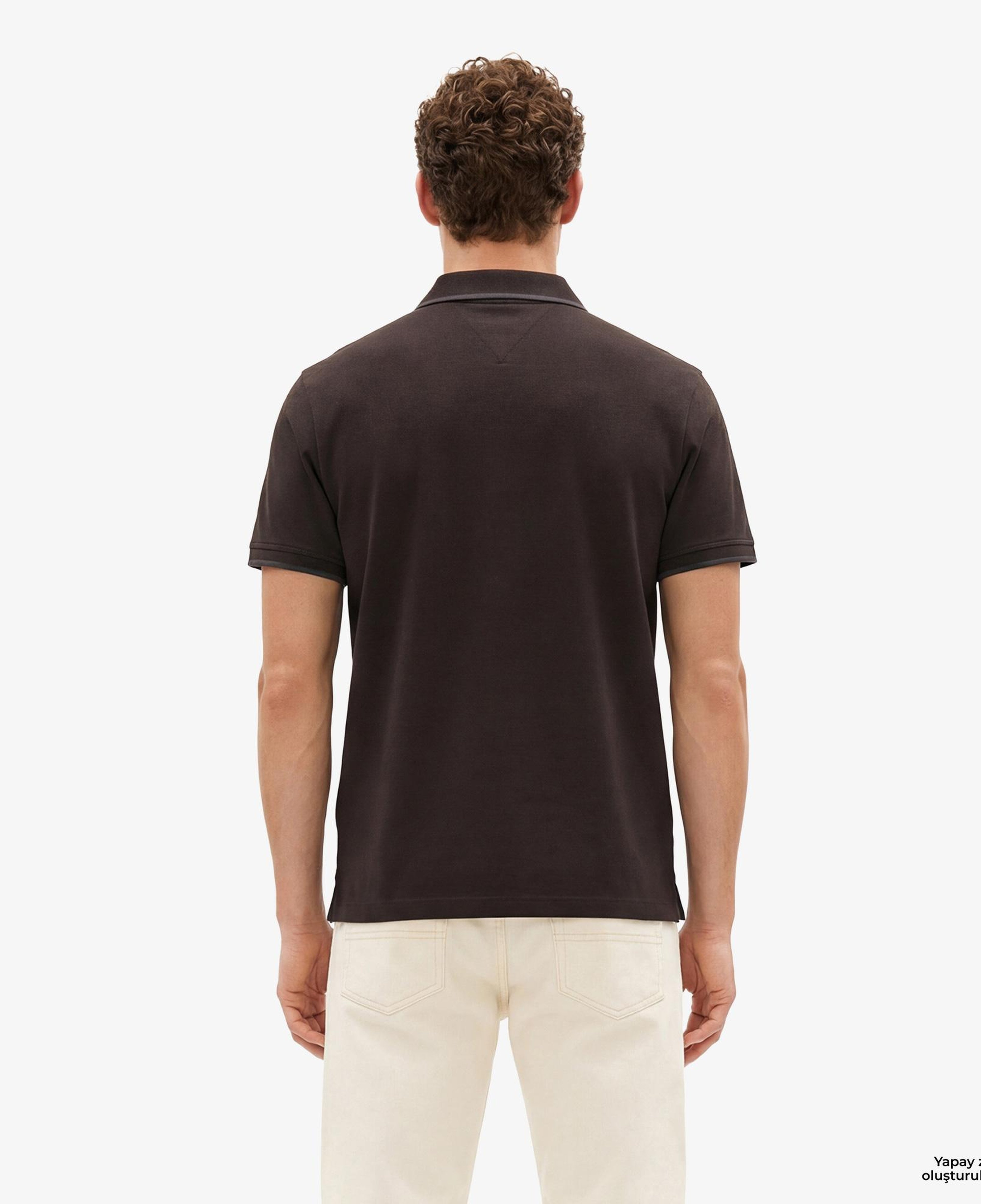 Tommy Hilfiger Seasonal Fabric Erkek Siyah Polo Yaka T-Shirt