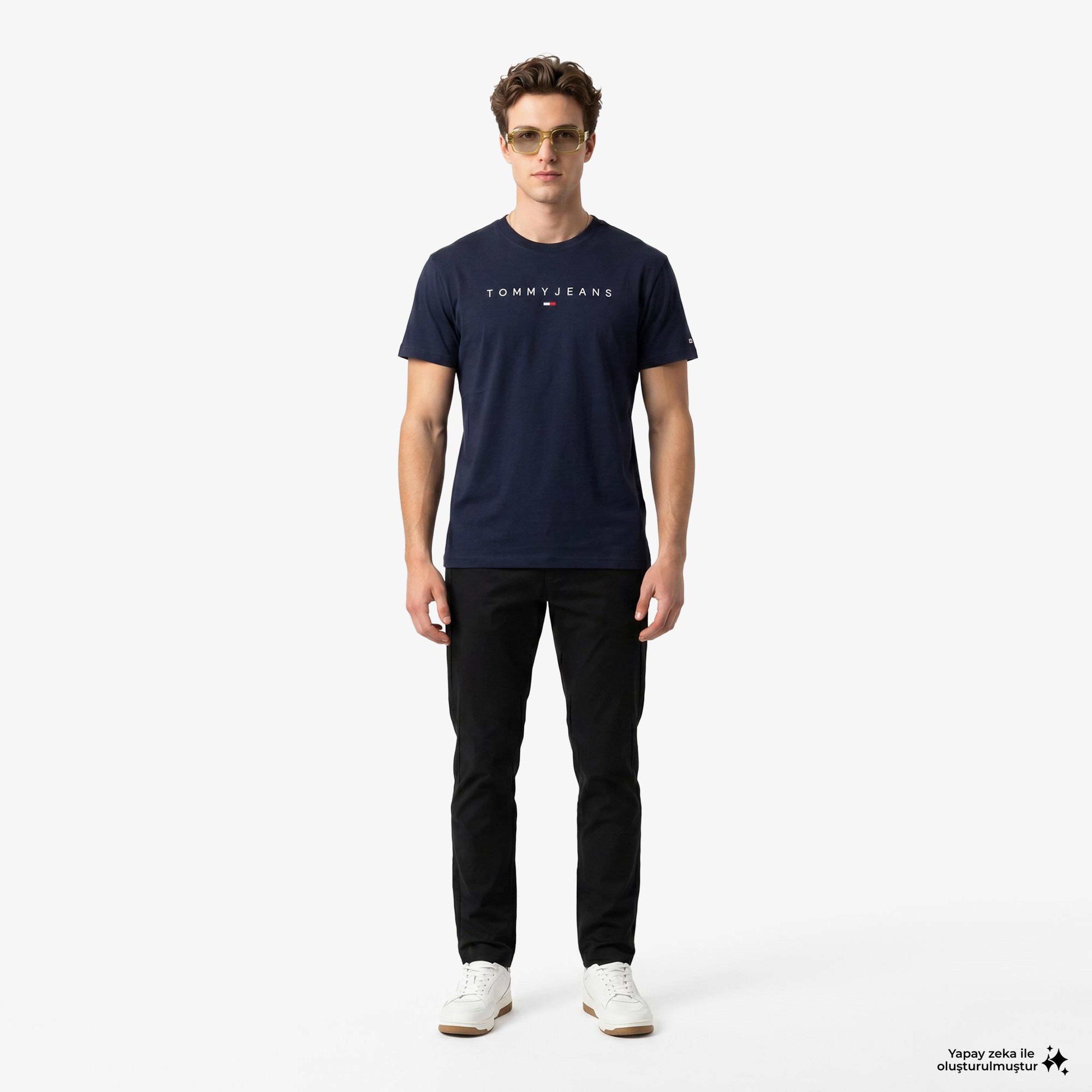 Tommy Hilfiger New Launch Erkek Lacivert T-Shirt