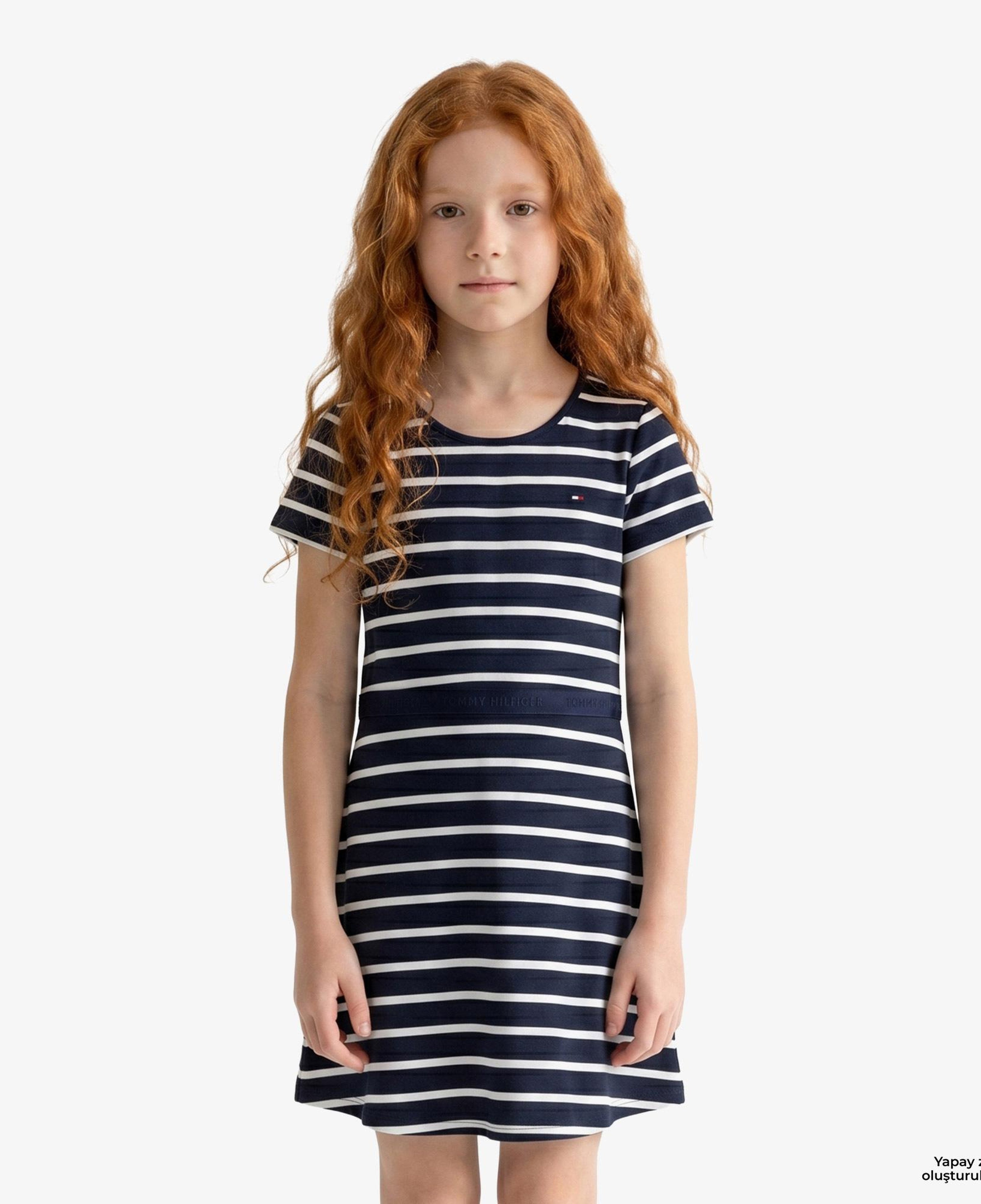 Tommy Hilfiger Essentials Modal Çocuk Lacivert Elbise